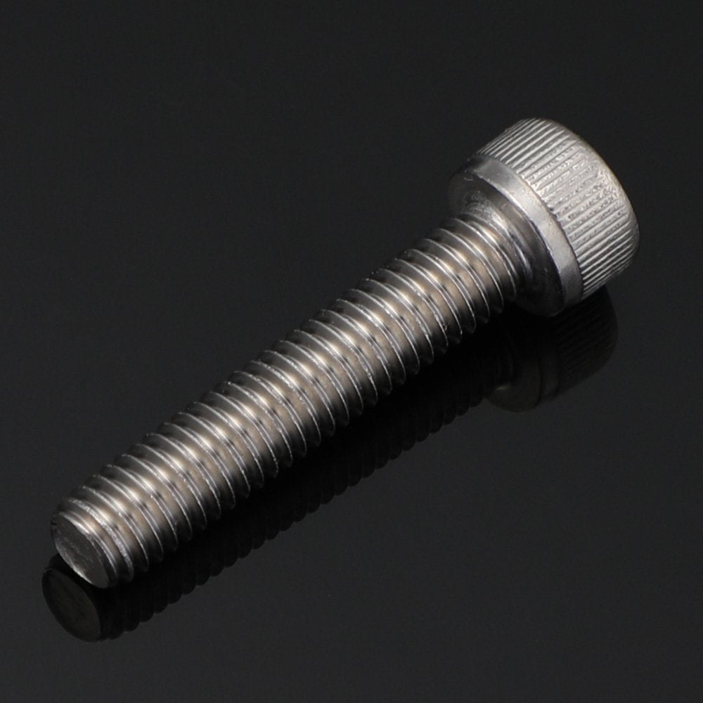 M6-10 X 75Mm Socket Head Cap Screws Metric, Allen Socket Drive, Stainless Steel 18-8, Fully Threaded, Bright Finish, Machine Thr