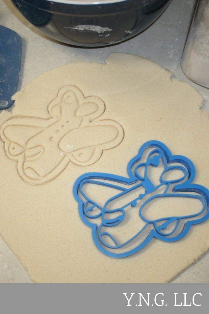 Airplane 2 Piece Jet Plane Cookie Cutter And Stamp Made In Usa Pr673