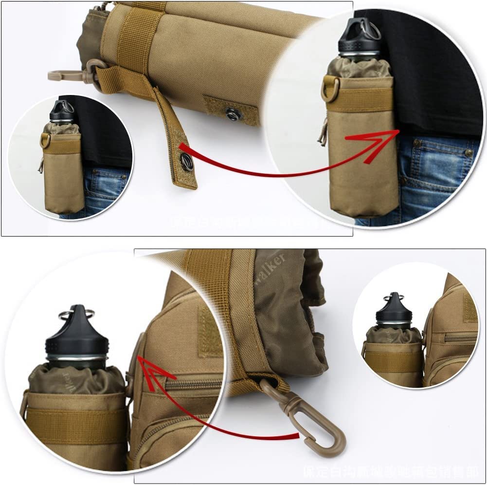 Tegool Water Bottle Sleeve Bag Bottle Holder Tactical Water Bottle Pouch (Army Green)