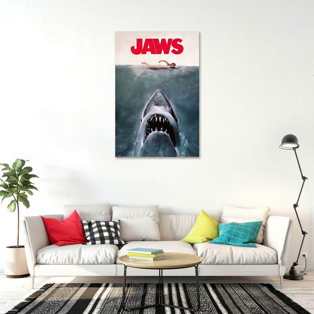 Poster Stop Online Jaws - Movie Poster (Regular Style/Key Art) (Size 24'' X 36'')