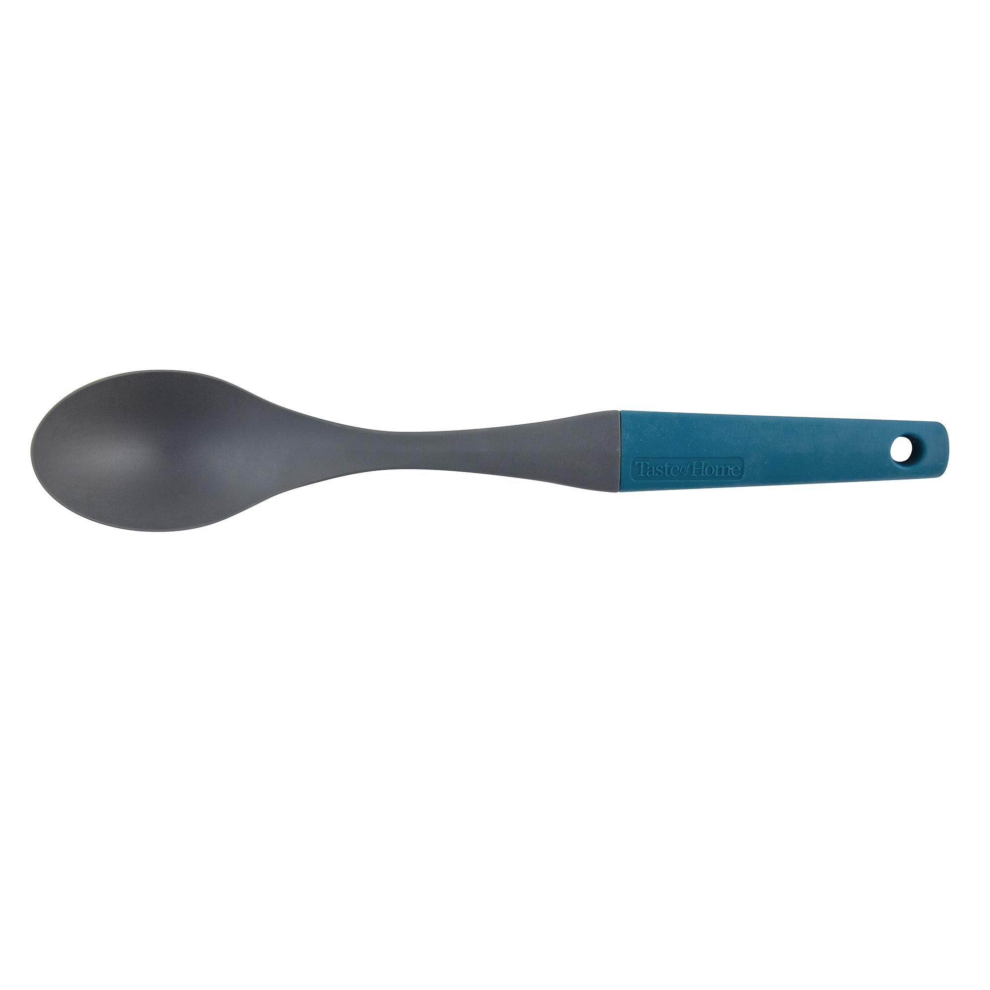 Taste of Home Essential 4 Piece Nylon Kitchen Utensil Set for Nonstick Cookware in Sea Green and Ash Gray