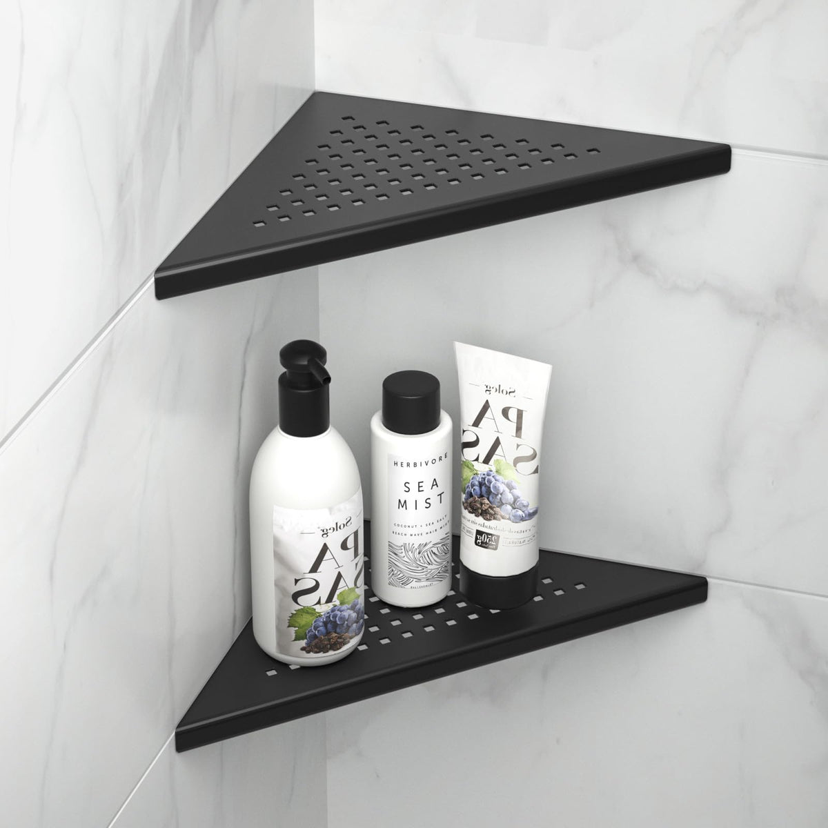 Grout Rack Bernkot 8'' Corner Shower Shelf 2 Pack, 304 Stainless Steel Grout In B ...
