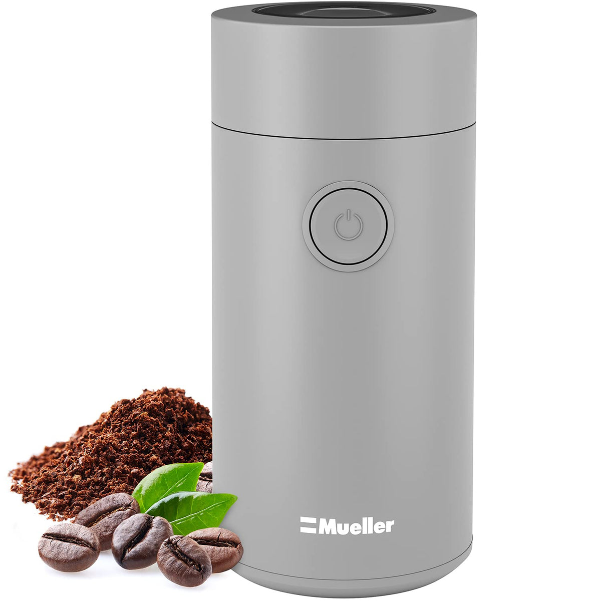 Muellerliving Electric Coffee Grinder For Spice, Nut, Herbs And Coffee Beans, Sharp Blade, Stainless Steel - Gray