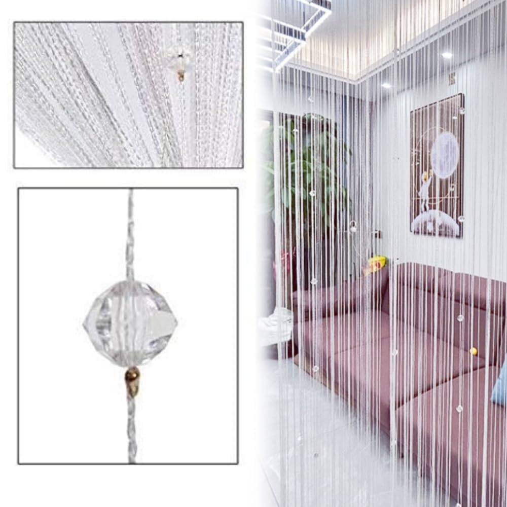Eve Split Decorative Door String Curtain Beads Wall Panel Fringe Window Divider Blind For Wedding Coffee House Restaurant Parts 