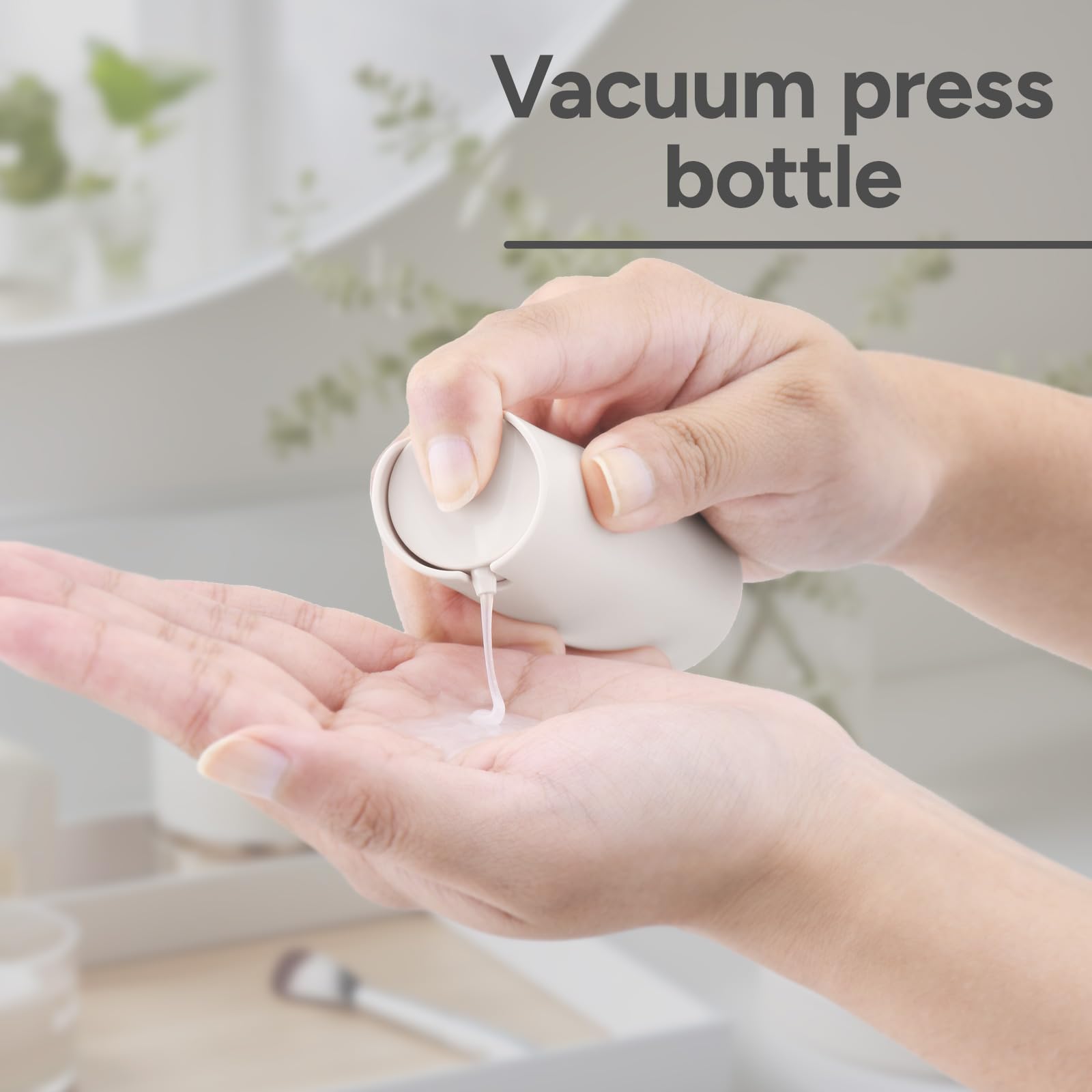 Airless Pump Bottles Travel: Lotion Dispenser For Small Size - Empty Shampoo Containers - Mini Vacuum Jar For Cream - 1 Oz Plast