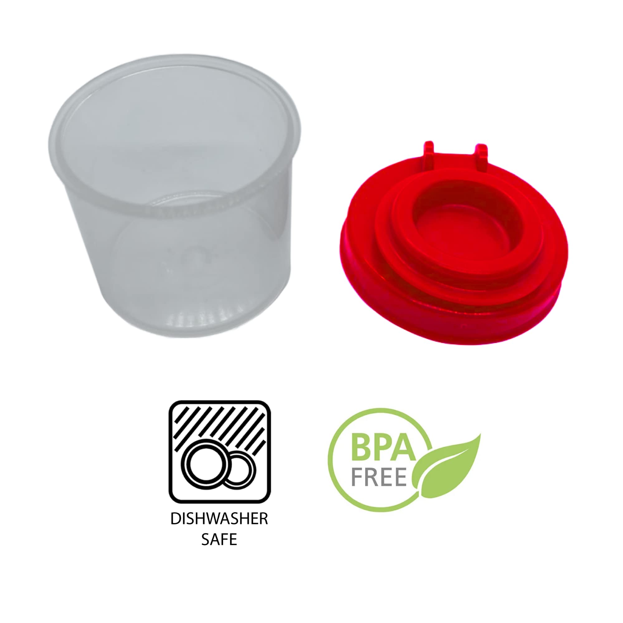 BRAZZA Salt and Pepper Shakers Moisture Proof Set Perfect to go Camping Picnic Outdoors Kitchen Lunch Boxes Travel Spice Set Clear with Black Lids Plastic Airtight Spice Jar Dispenser (5 mini)