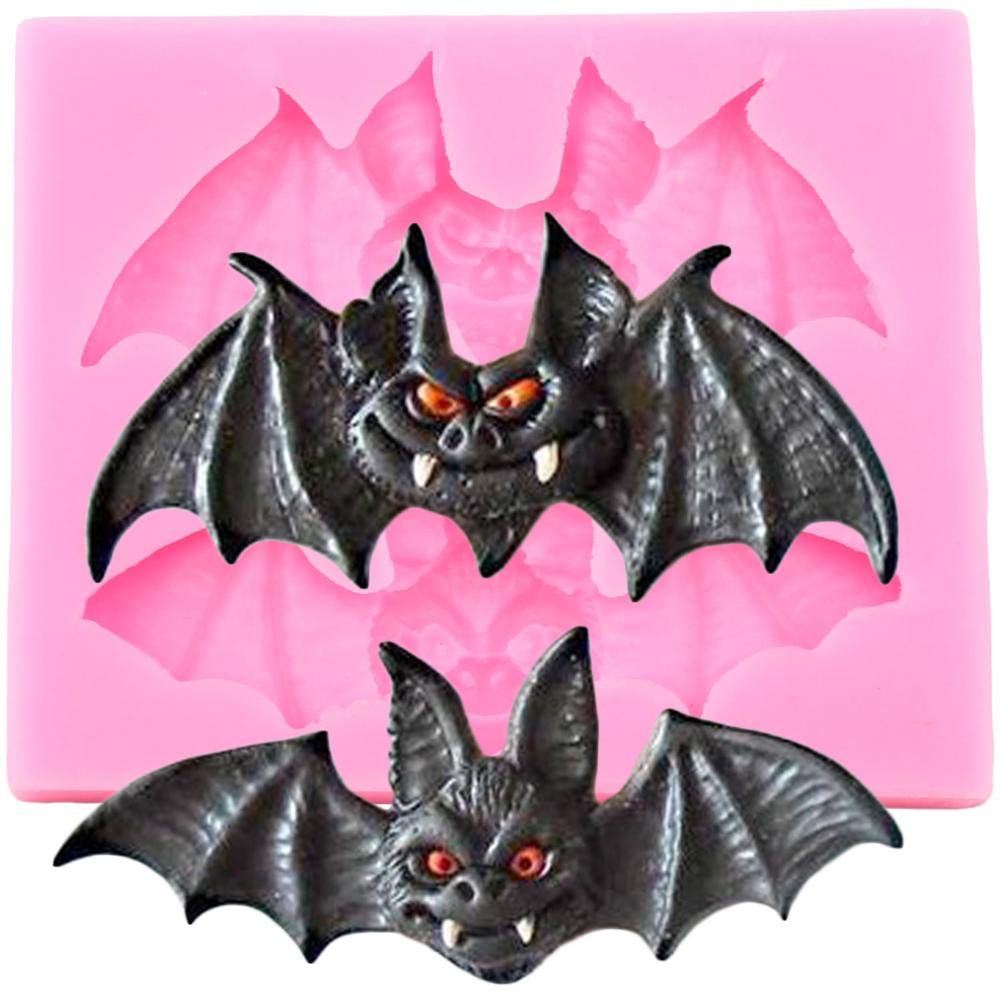 1Pc 3D Craft Halloween Bats Silicone Mold For Diy Crystal Soap Mould Jelly Shots Candy Desserts Gum Paste Fondant Chocolate Ice
