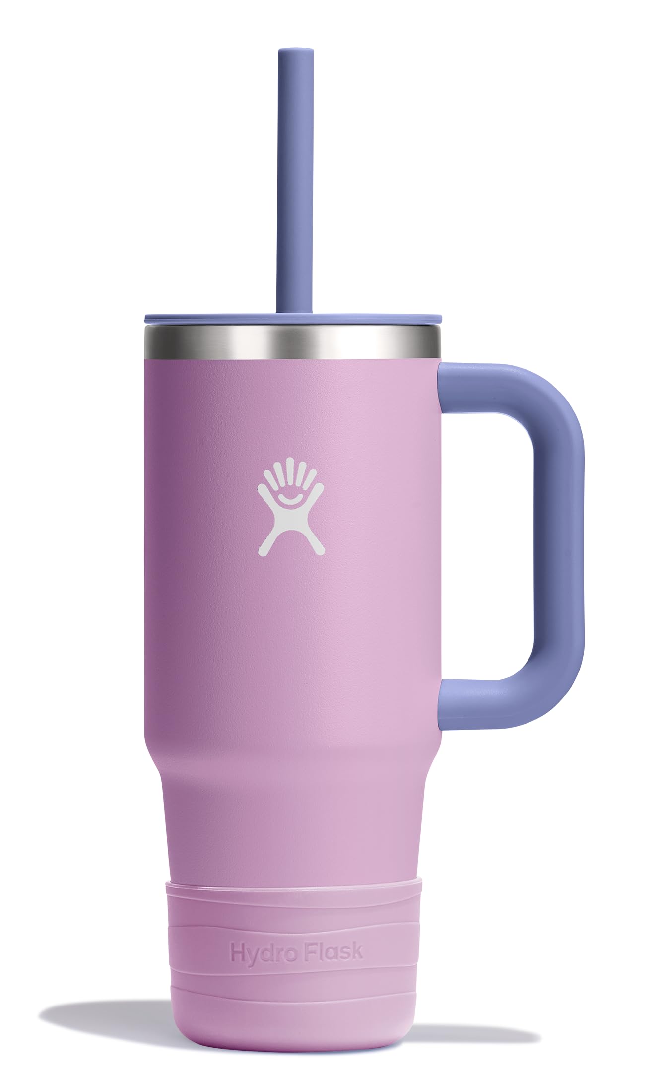 Hydro Flask Kids Tumbler for School  Stainless Steel and Insulated with Straw Cap  24 Oz in Anemone Purple