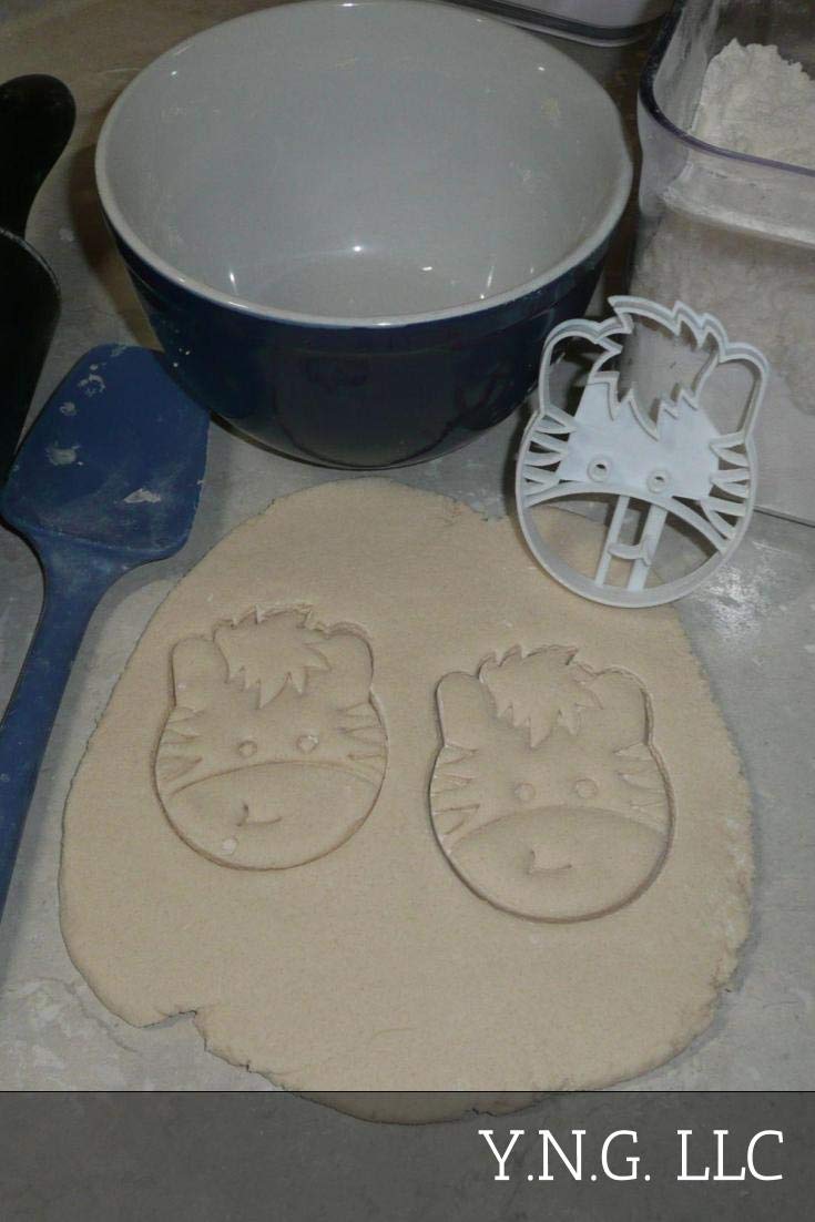 Zebra Detailed Face Head Zoo Animal Safari Black And White Stripes Cookie Cutter Usa Pr2626