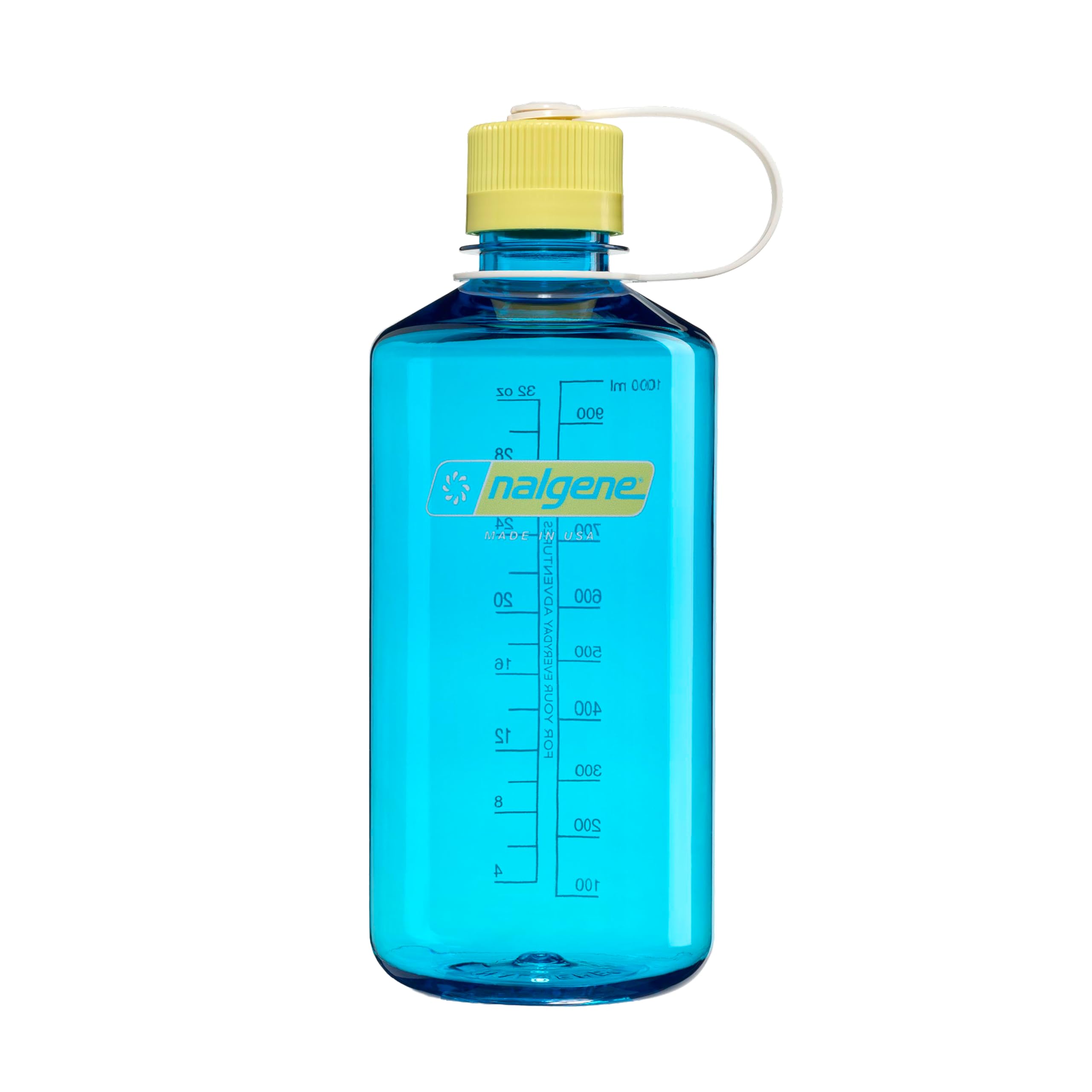 Nalgene 32 oz Narrow Mouth Water Bottle | BPA-Free, Durable & Leak Proof, Lightweight for Hiking & Gym - Thrill & Motion, Blue A
