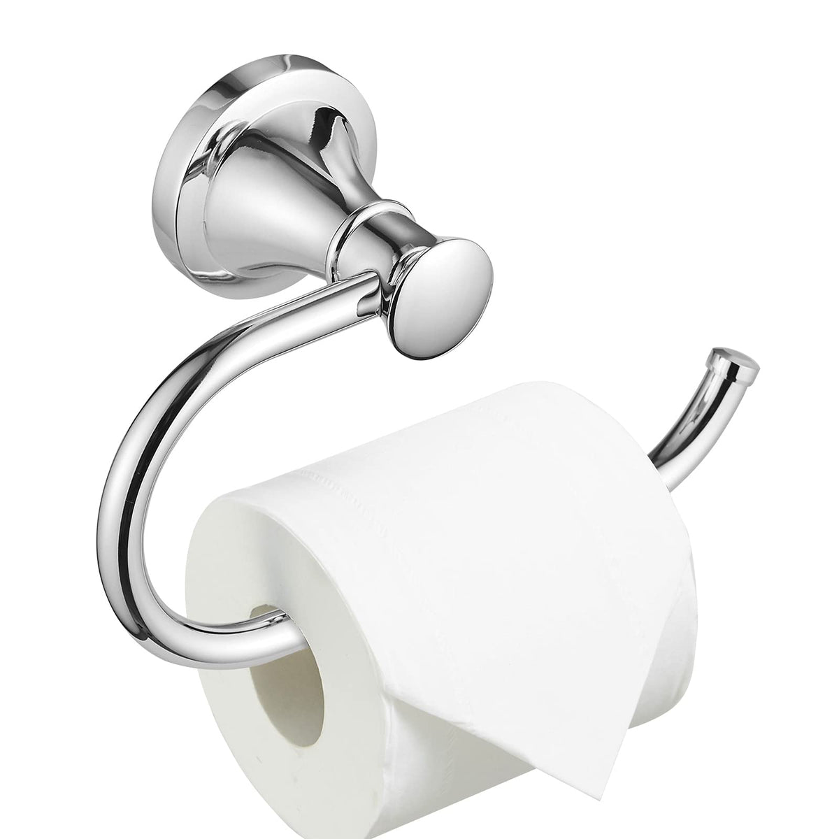 Besy Polished Chrome Toilet Tissue Paper Holder Polished Chrome Bathroom Accessories Toilet Roll Paper Hanger, Wall Mounted, Rus