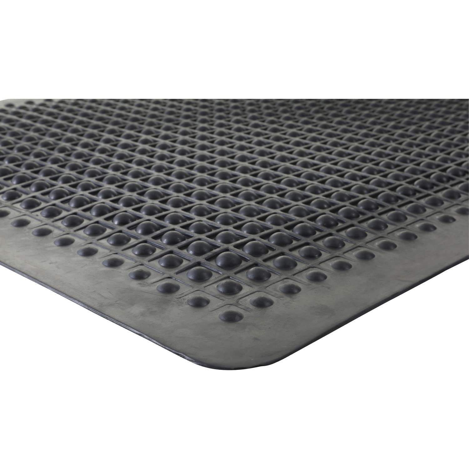 Genuine Joe 70373 Anti Fatigue Mat, Rubber, Beveled Edge, 3-Ft X5-Ft , Black