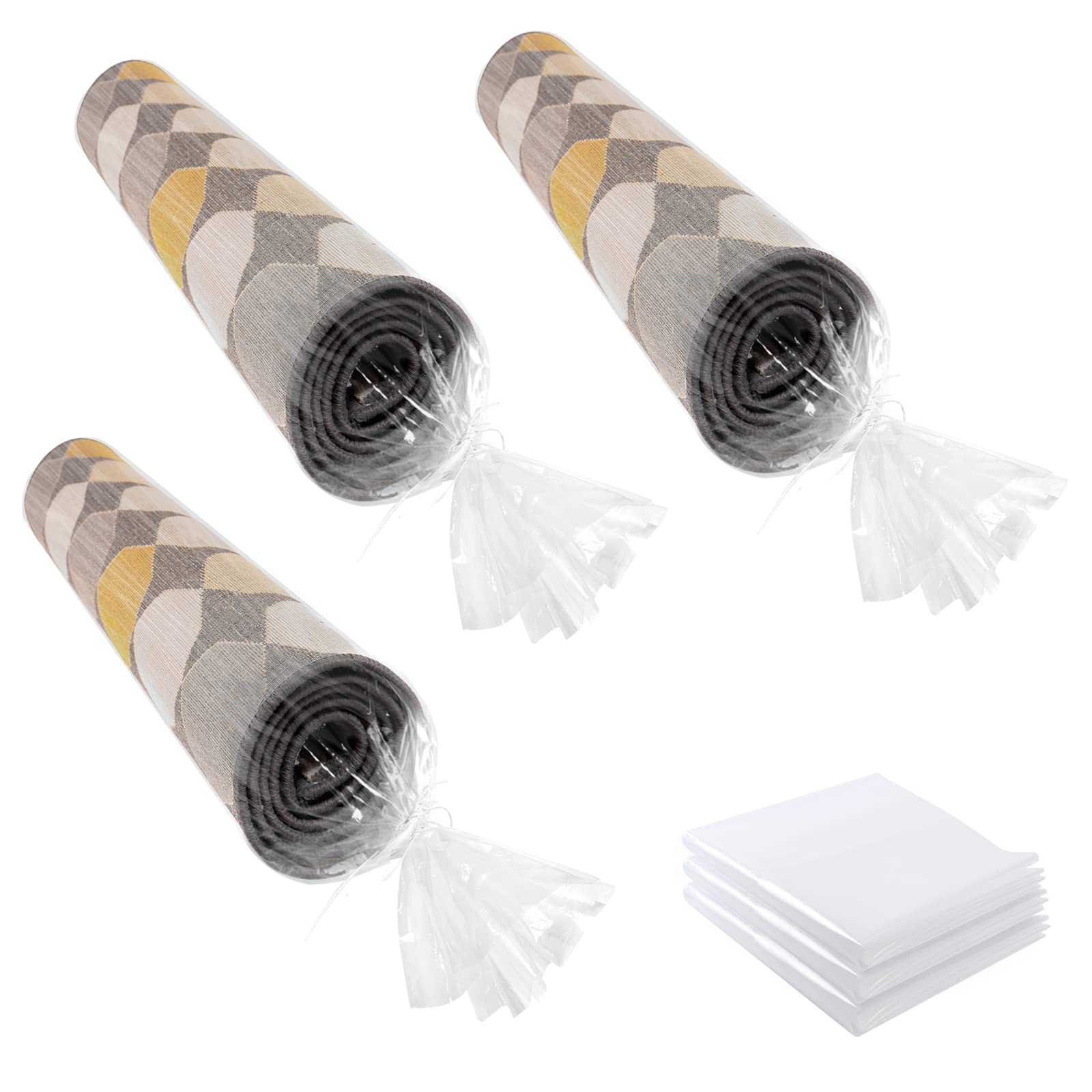 Belinlen 3 Count Giant Plastic Rug Storage Bag 26''W X 130''L Carpet Storage Bags Fits Rug Up To 9'X12' Perfect For Indoor Outdo