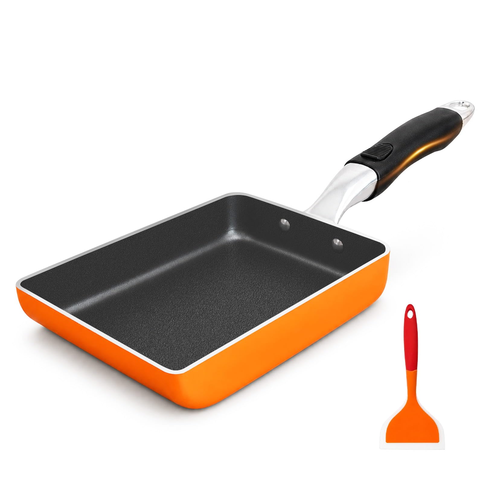 Aihomo Tamagoyaki Japanese Omelette Pan, Medium Nonstick Egg Pan, Induction