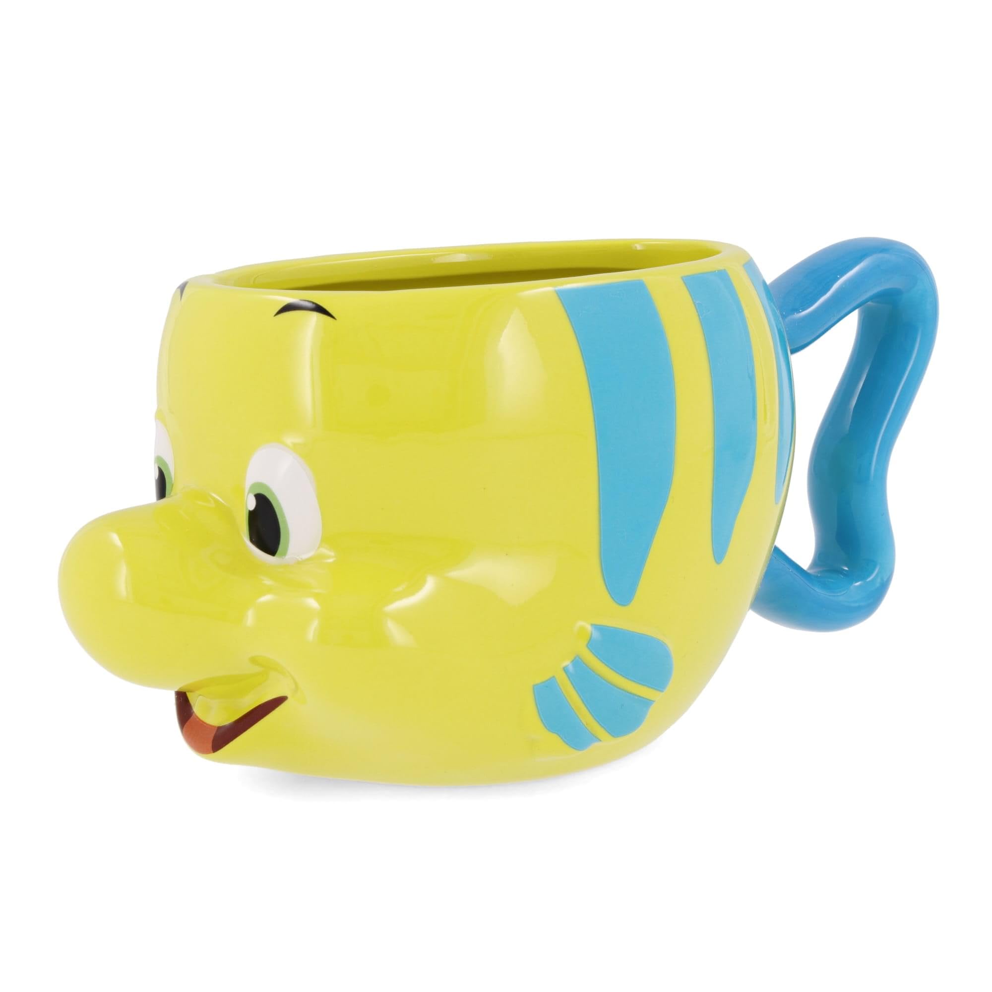 Silver Buffalo Ceramic 3D Sculpted Mug, 20 Ounces, The Little Mermaid Flounder