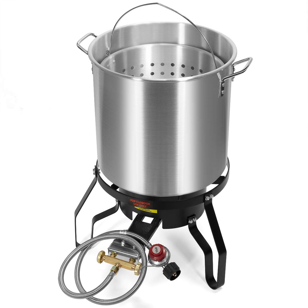 Barton 52Qt Turkey Deep Fryer W/High Pressure Burner All Purpose Aluminum 80,000 Btu Outdoor Boiler Roaster Clam Bake Crawfish P