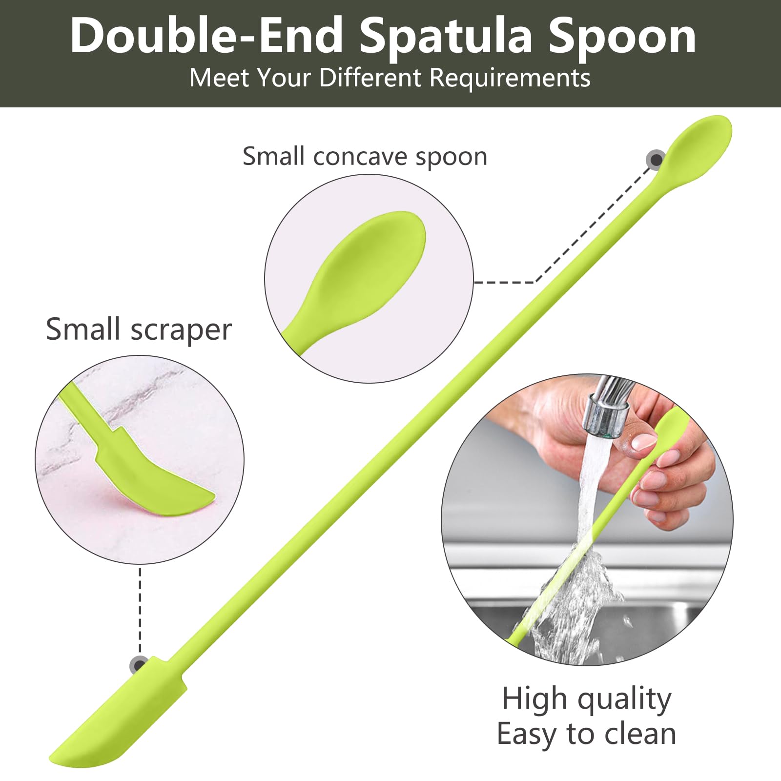 Dufeimoy Colorful 6 Pcs Mini Spatula Silicone Spatula Set, Makeup Spatula Tiny Spatulas For Cosmetics, Small Spatula Beauty Spat