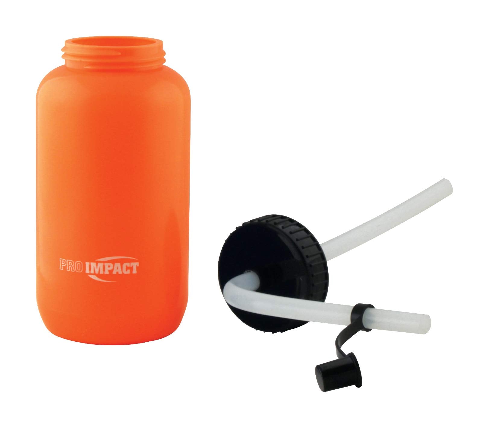 Pro Impact Squeezable Water Bottle Bendable Long Straw - Ldpe Bpa Free Plastic - Hydration For Baseball Hockey Gym Mma Yoga Boxi