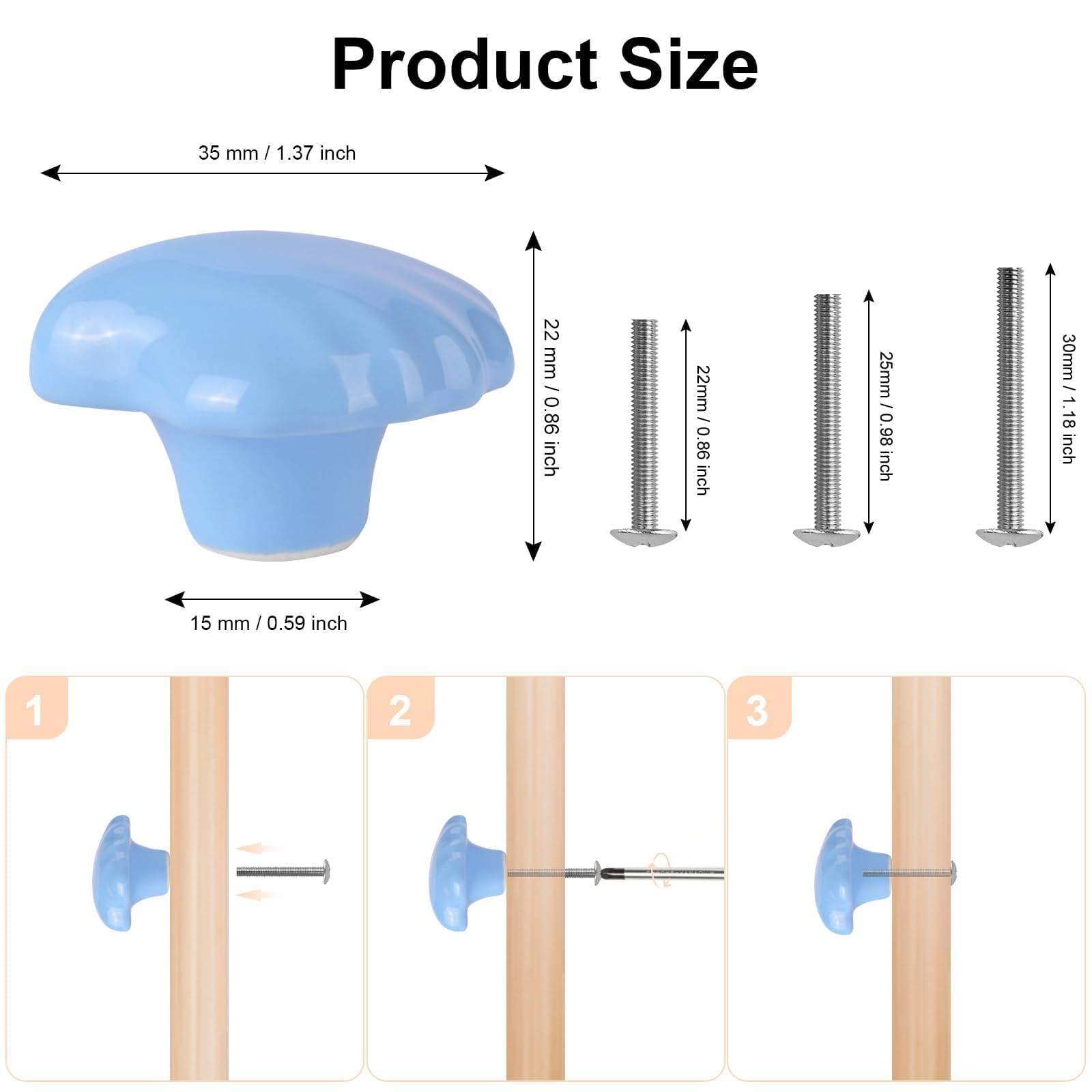 OctinPris 10x Colorful Cute Glossy Ceramic Knobs Seashell Shape Lovely Door Pull Knob Cabinet Closet Ceramic Drawer Cupboard Kit