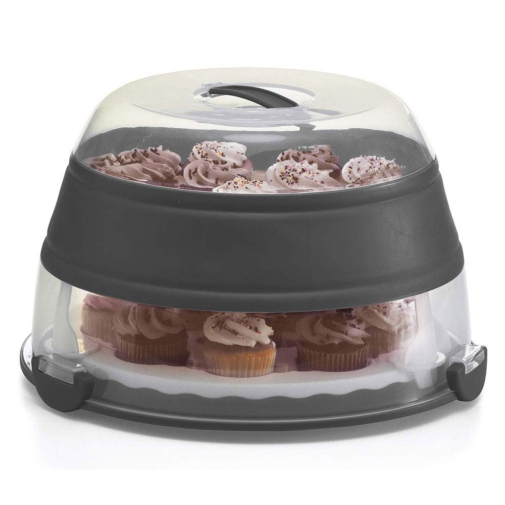 Prepworks Collapsible Cupcake Carrier, Gray
