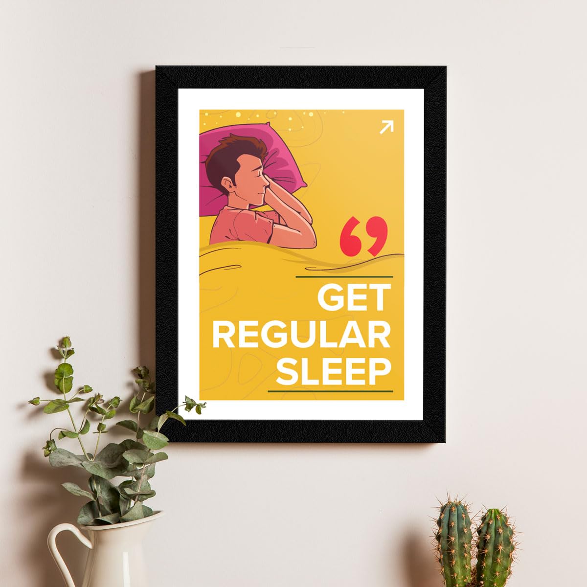 ArtX Paper Big Health Quotes Wall Frame Art Painting, Multicolor, Inspirational, 10X13 inches each, 20 X 26 inches combined, Set