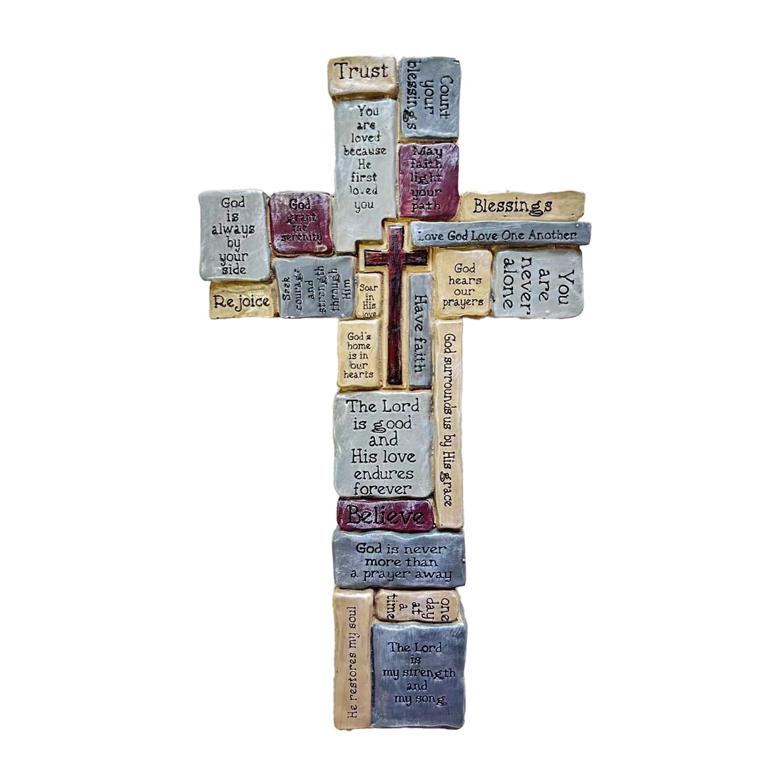 Imerance Inspirational Resin Wall Cross,11 Inch Crucifix Wall Cross,Christian Decor,Christian Gifts and Religious Gifts for Wome