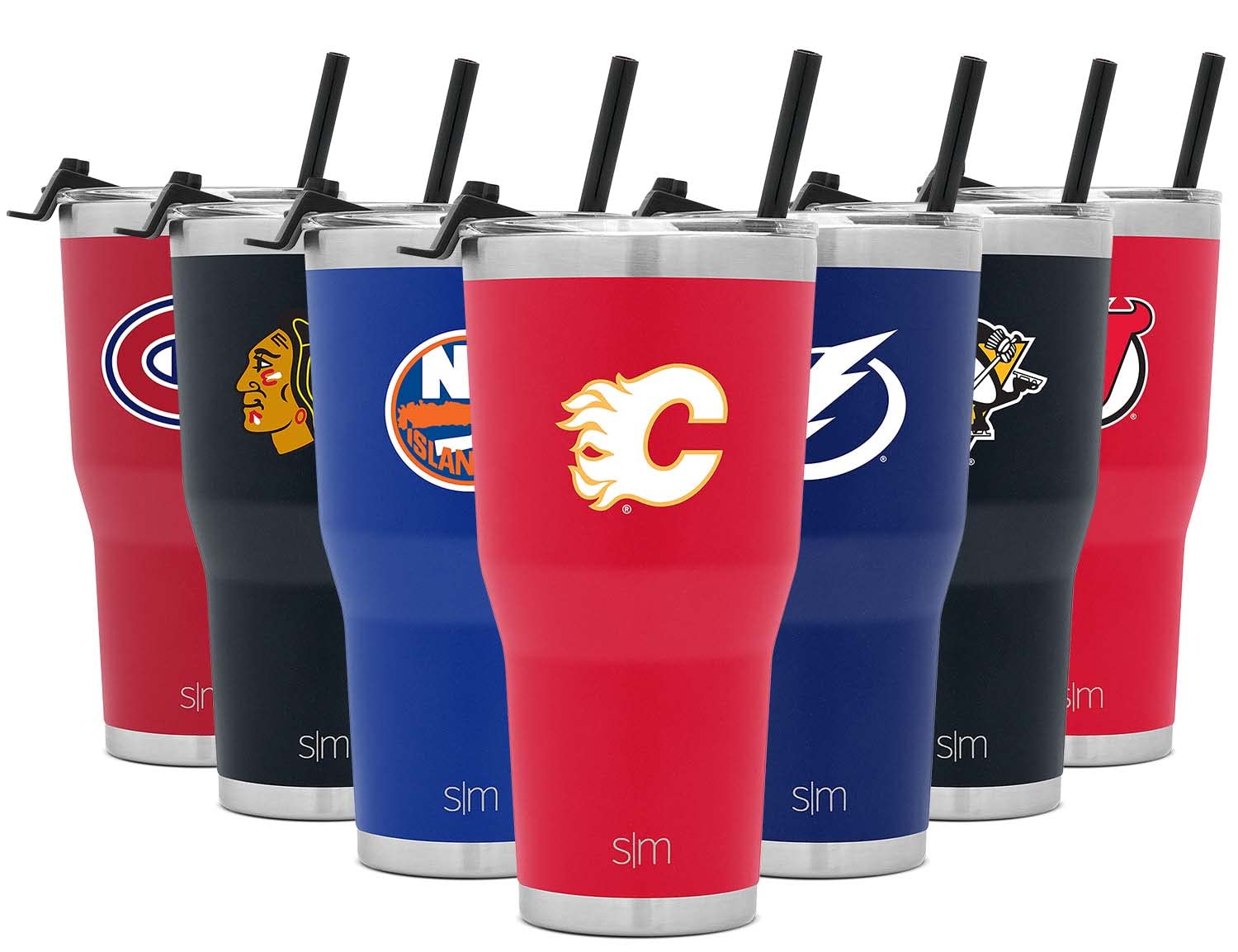 Simple Modern Officially Licensed Nhl Calgary Flames 30Oz Cruiser Tumbler Insulated Travel Mug Cup With Flip Lid And Straw