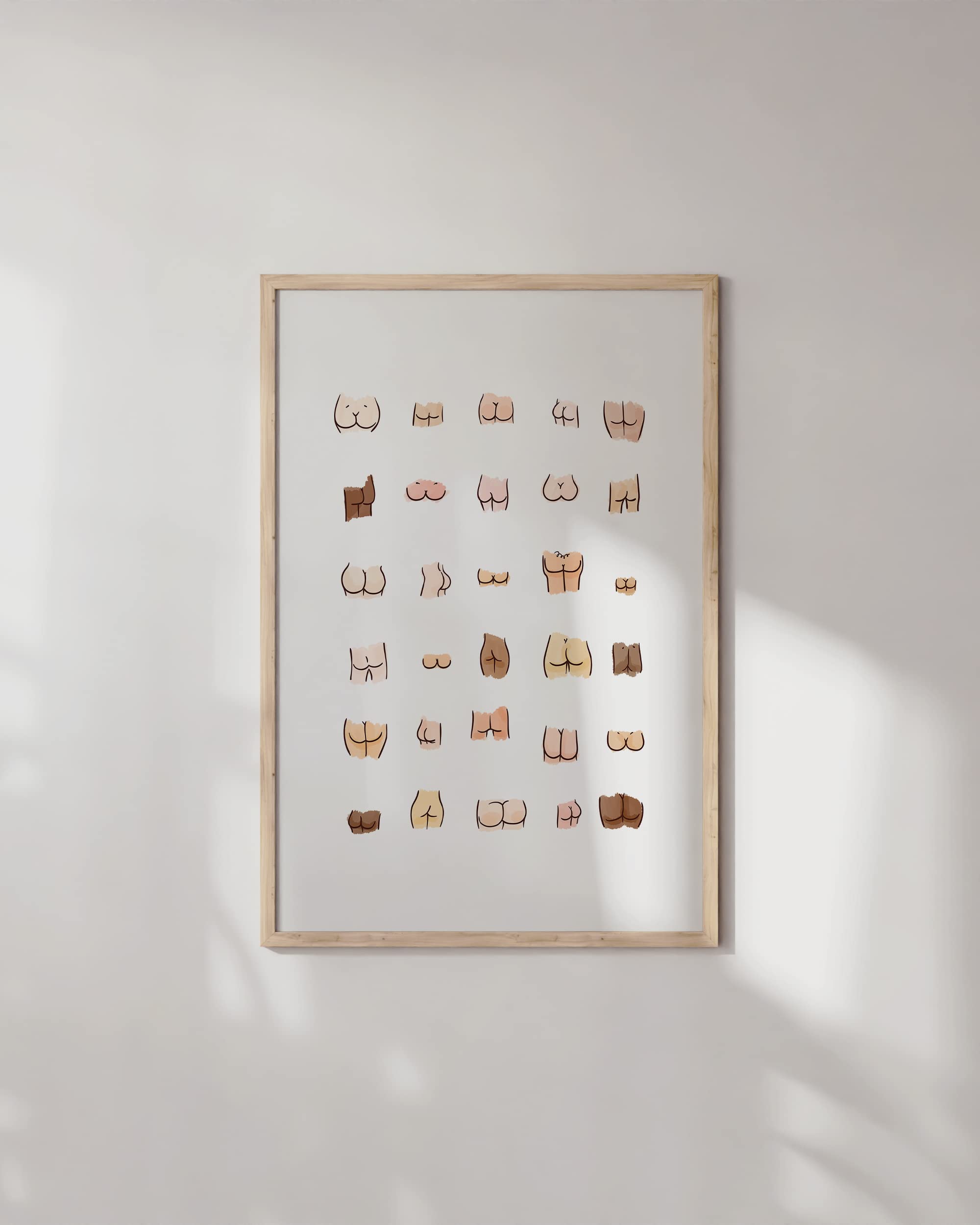 Haus And Hues Funny Bathroom Art, Funny Bathroom Decor, Butts Collage, Cute Bathroom Decor, Bathroom Signs, Funny Bathroom Wall