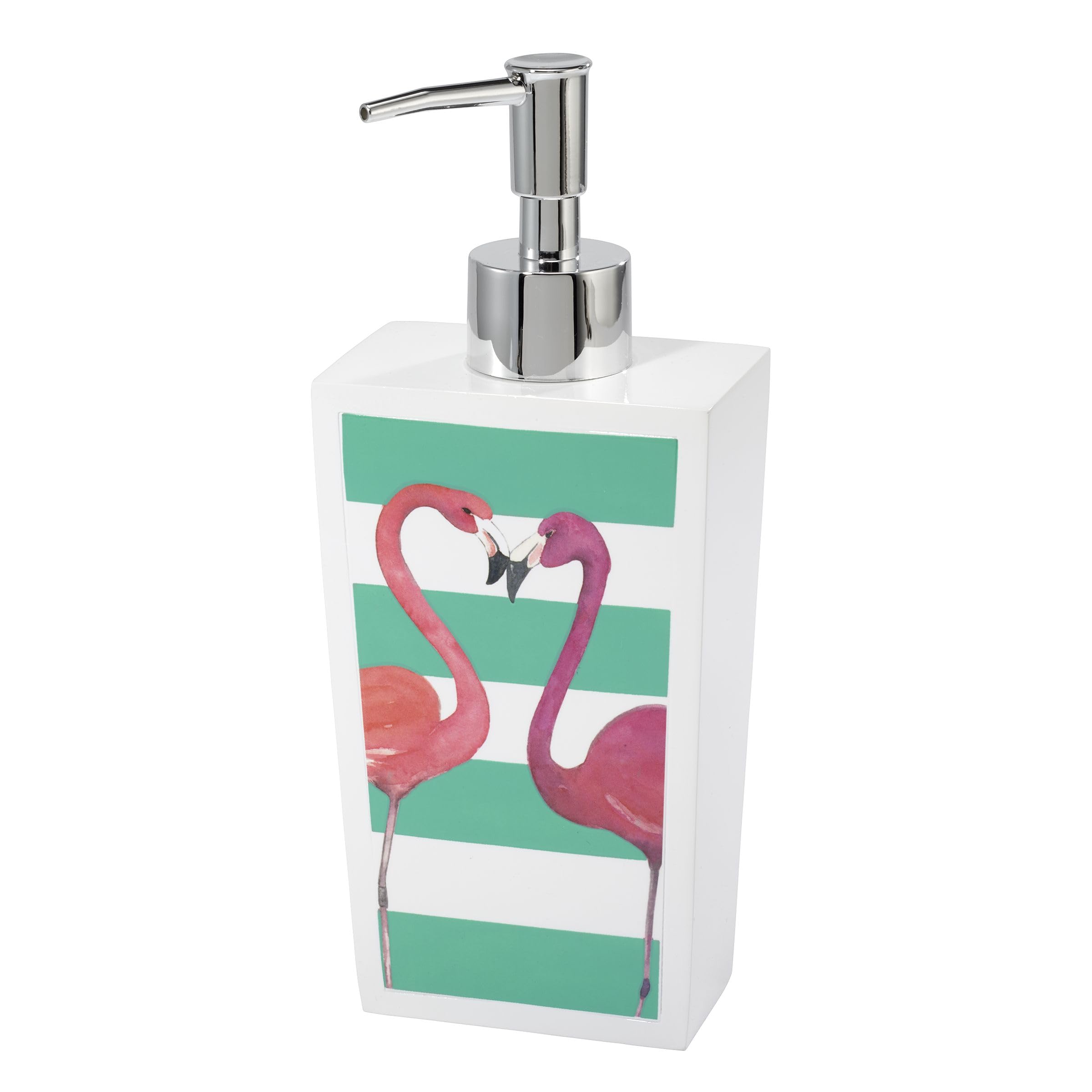 Avanti Linens - Lotion Pump/Soap Dispenser, Multipurpose Bathroom Accessories, Stylish Home Decor (Flamingo Paradise Collection)
