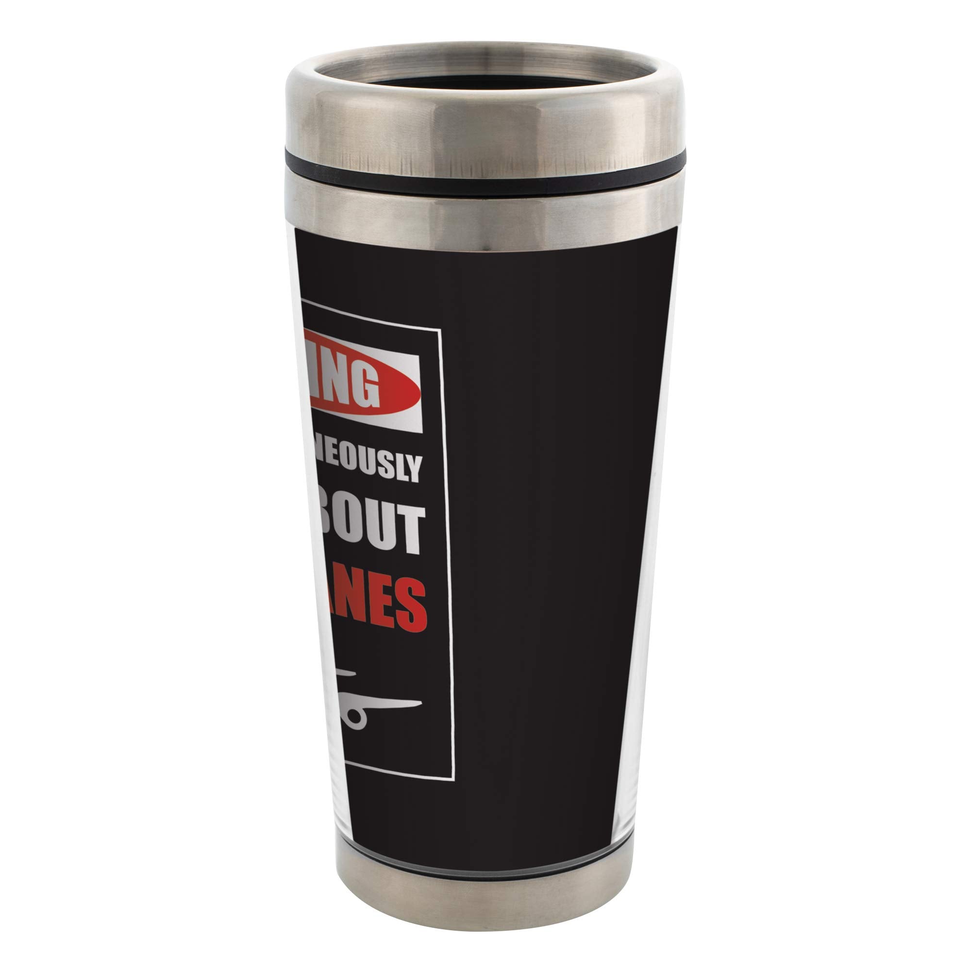Pilot May Talk About Airplanes 16 Oz Stainless Steel Travel Mug with Lid