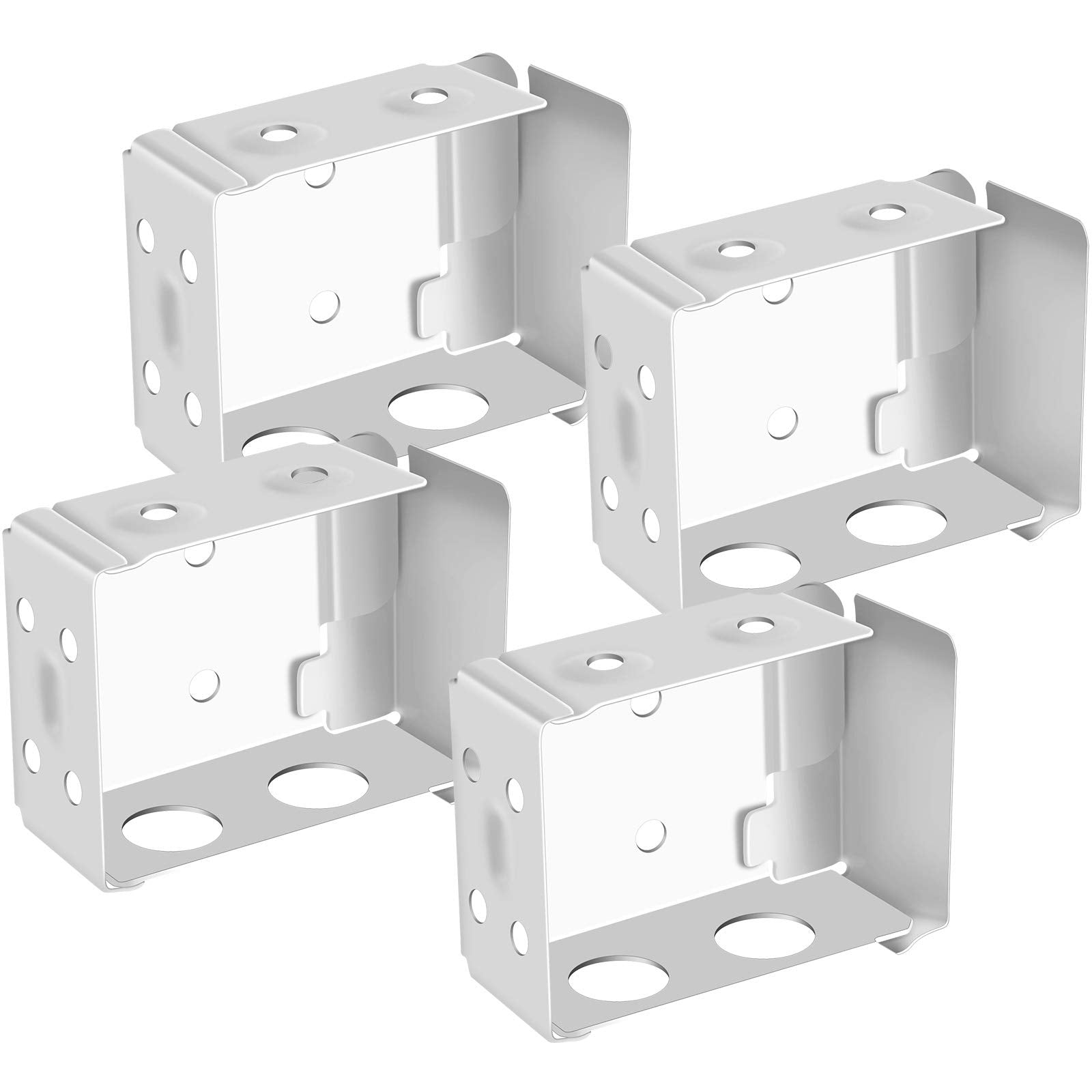 Hotop Blind Brackets 2.5 Inch Low Profile Box Mounting Bracket for Window Blinds Headrail, White(4)