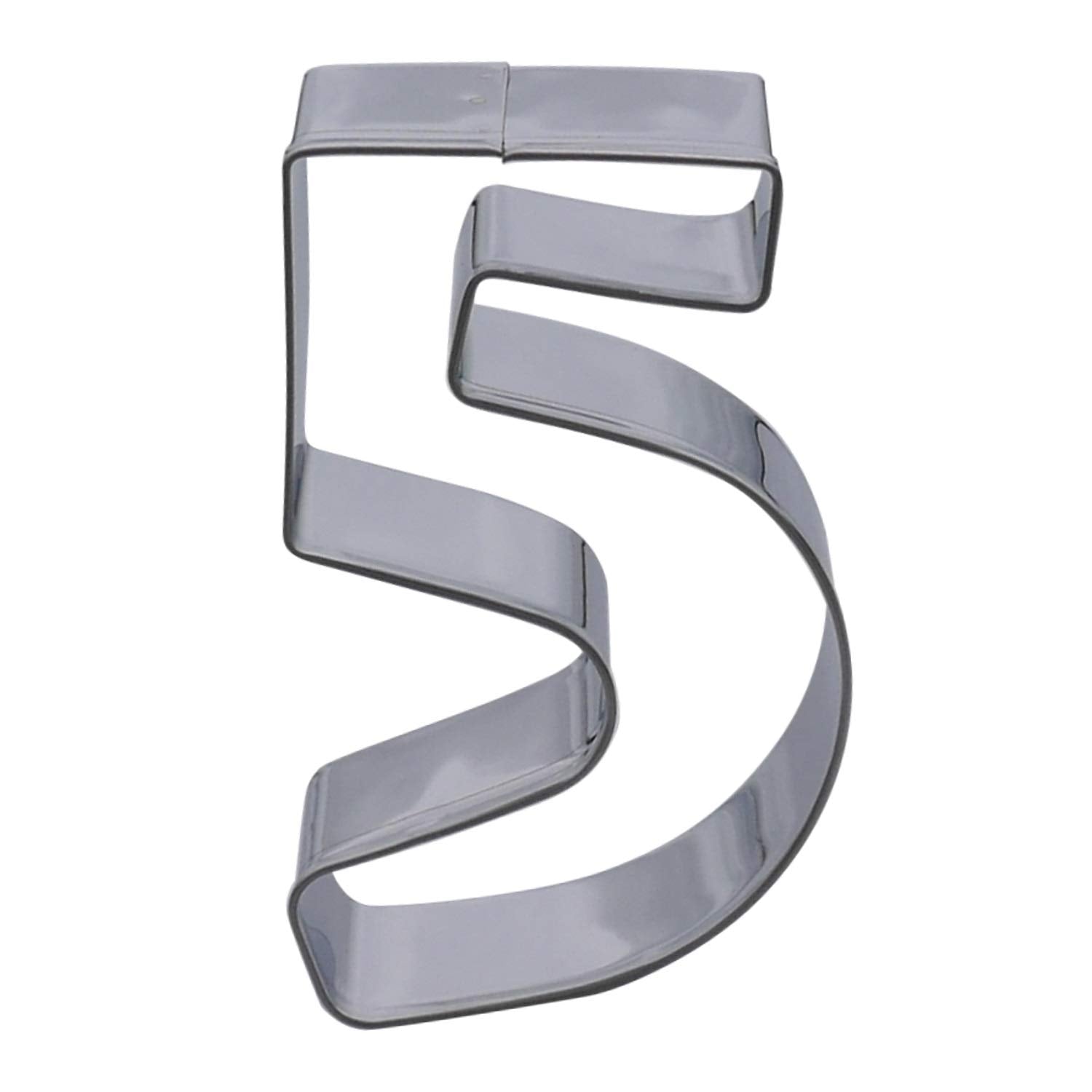 Sweet Cookie Crumbs Number Cookie Cutters, Food-Grade Premium Stainless Steel, Dishwasher Safe (5)