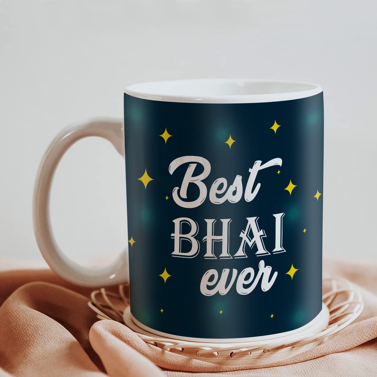 SKYTRENDS Rakhi Gift for Brother Printed Coffee Mug -017
