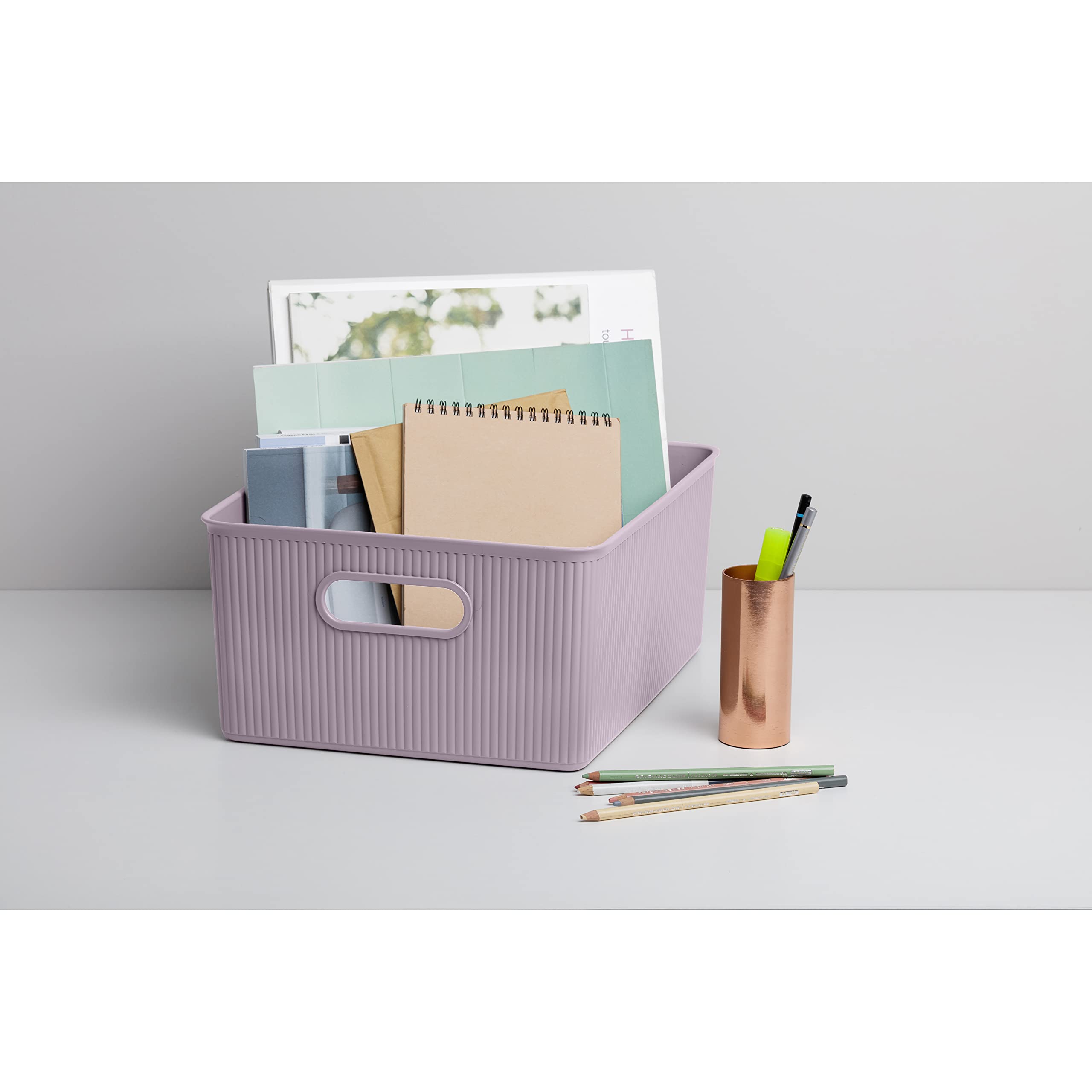 Tatay Baobab Multipurpose Large Storage Basket  Lilac  294 X 385 X 16