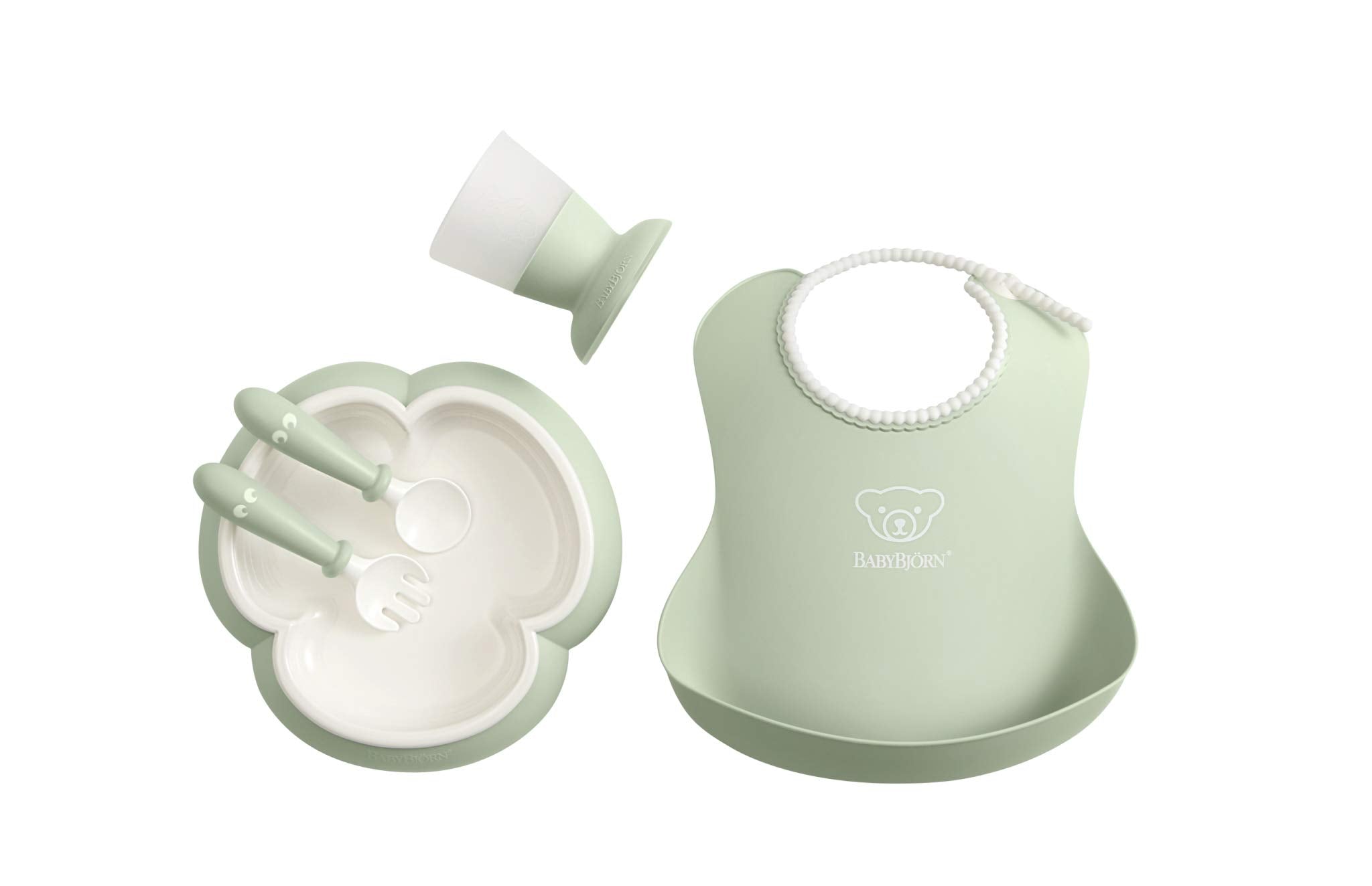BabyBjrn Baby Dinner Set, 5 pcs, Powder green