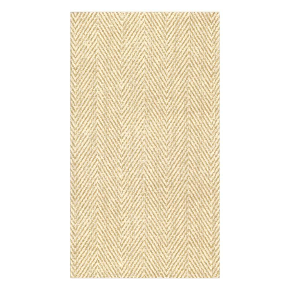 Caspari Paper Guest Towels Jute Linen, 12 Per Box,Tan,Guest Towel,9760Gg