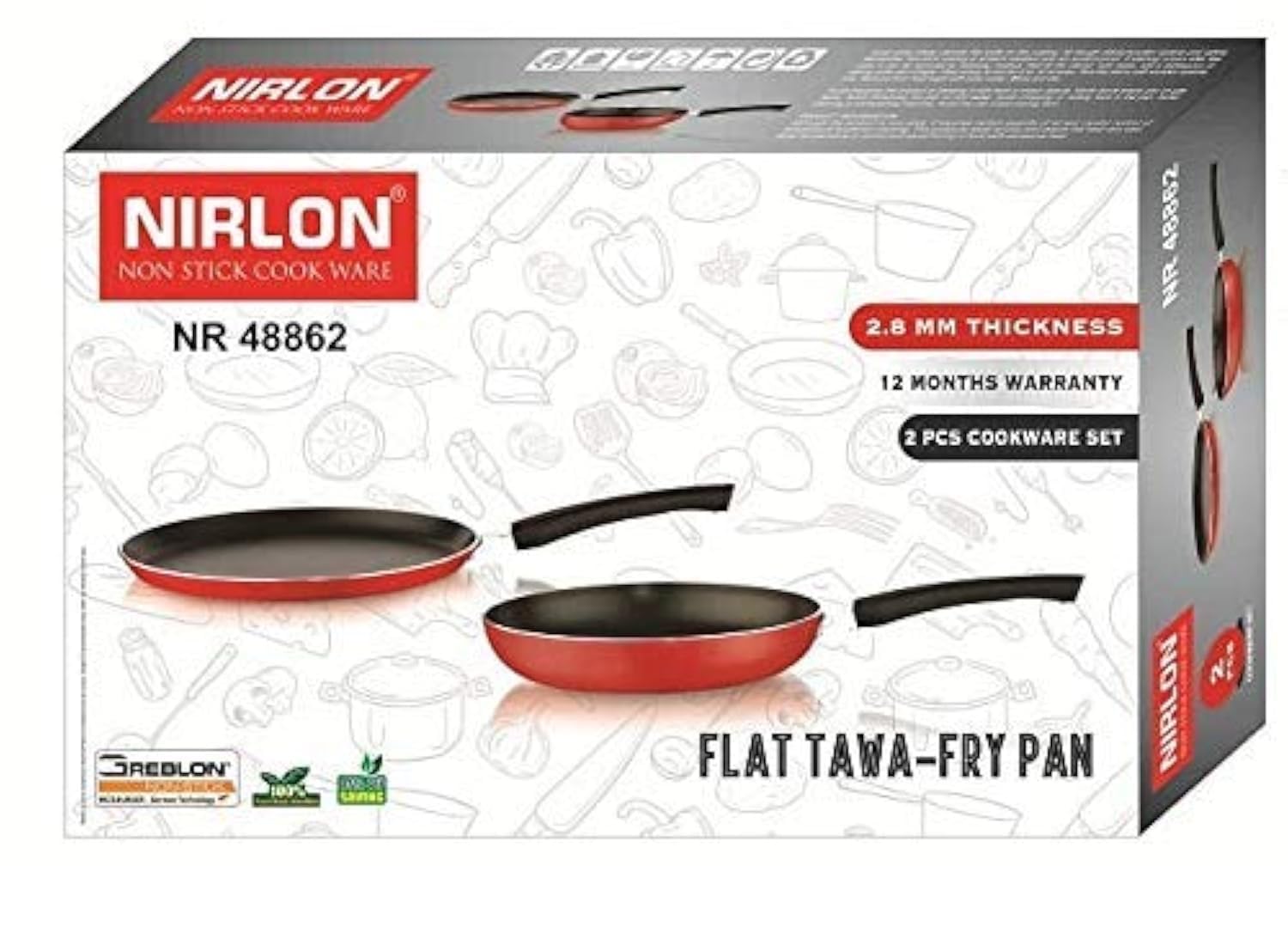 Nirlon Non Stick Aluminium Cookware Gift Set, 2 Pieces