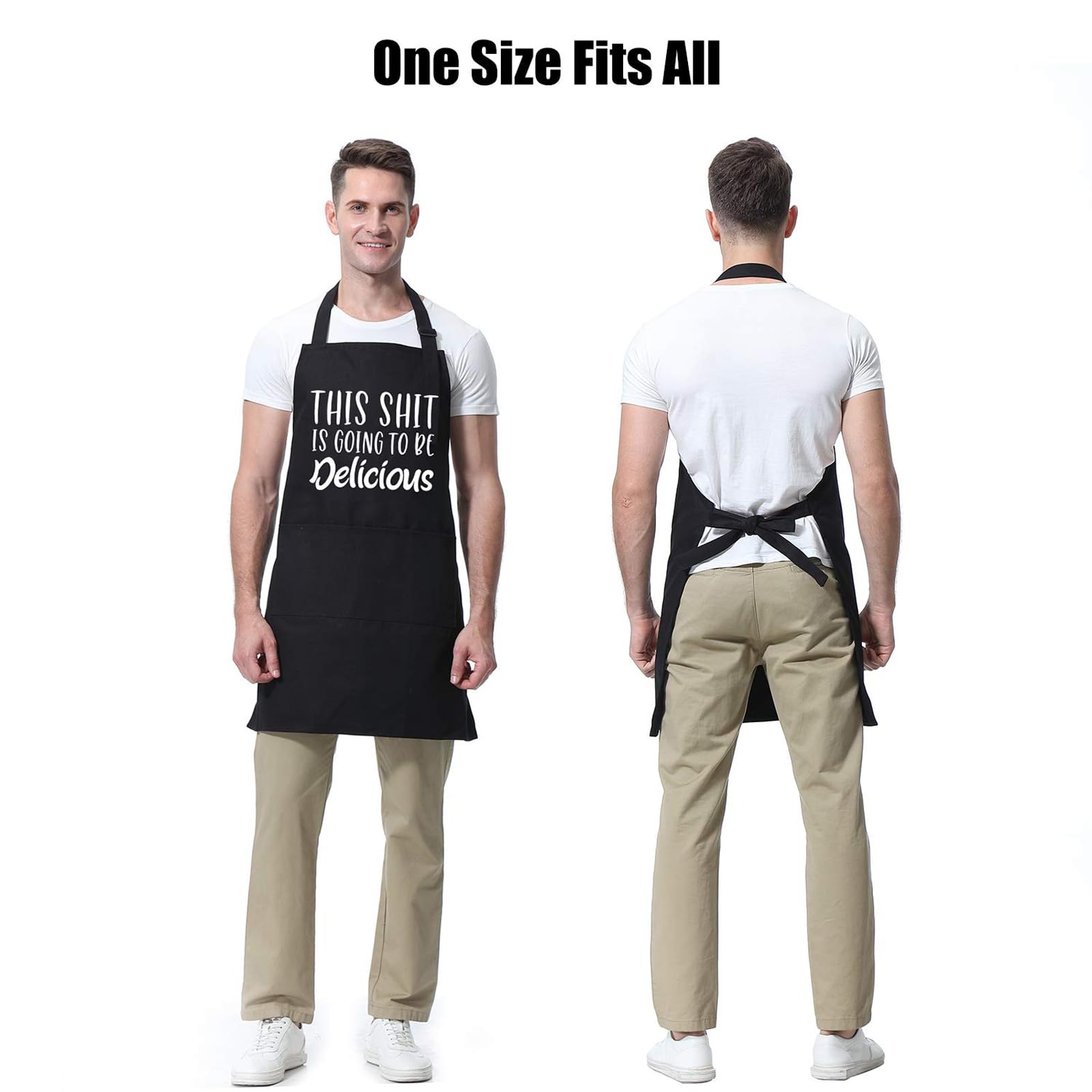 Miracu Funny Cooking Aprons For Women, Baking Apron, Fun Aprons For Men, Dad - Men Cooking Gifts, Gifts For Bakers, Husband, Boy