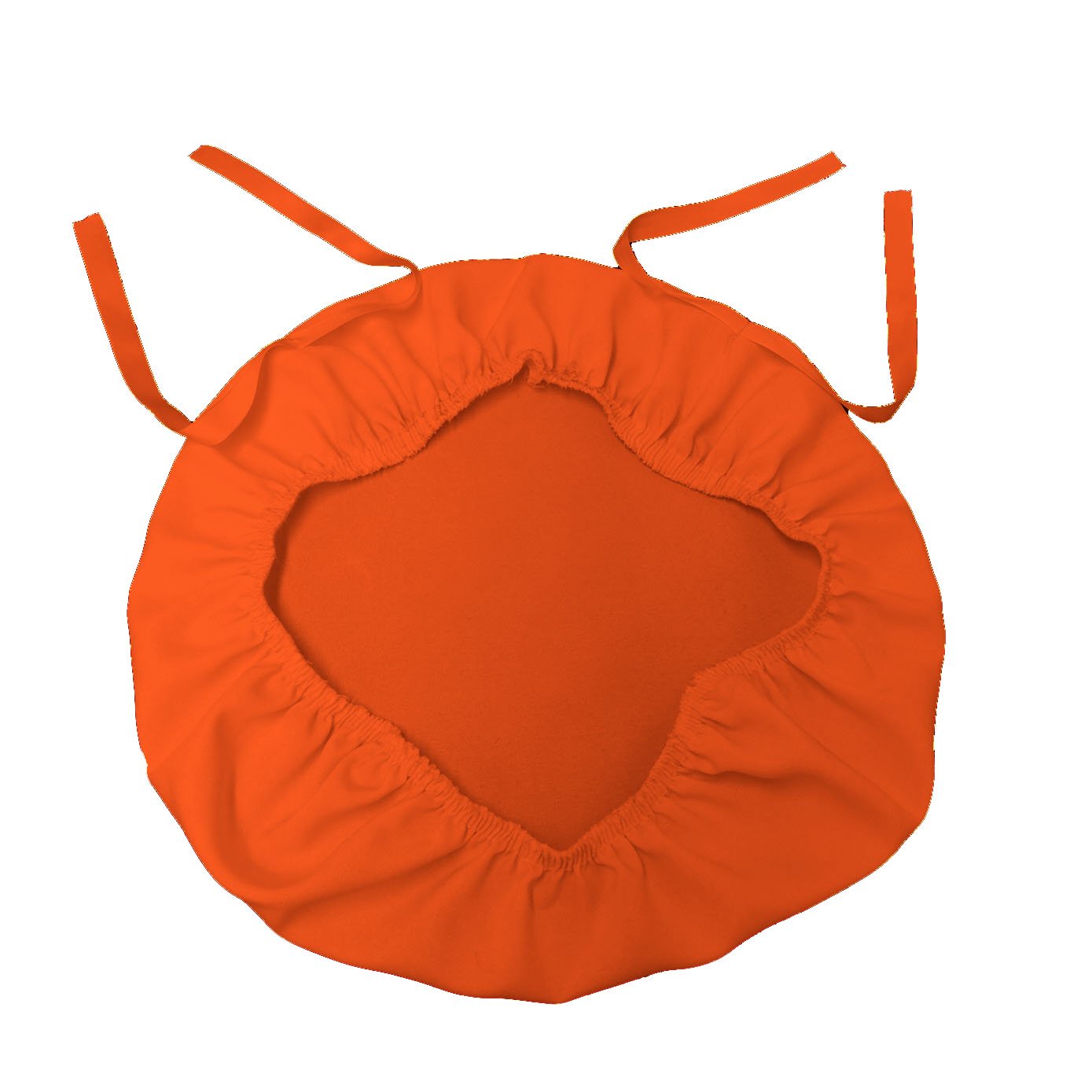 La Linen Pack-4 Polyester Poplin Chiavari Chair Cushion Cover , Orange-like New