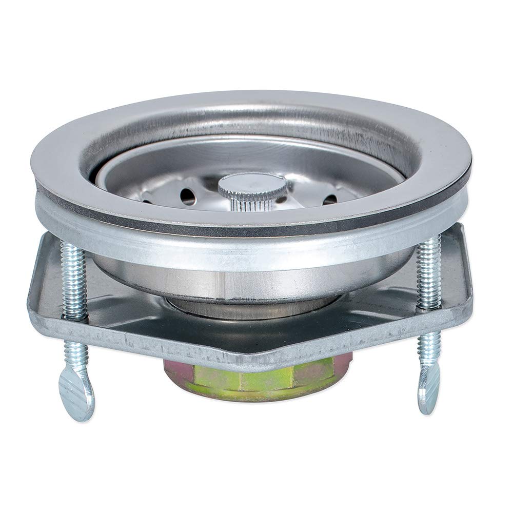 EZ-FLO Kitchen Sink Strainer, Stainless Steel, 3.5-4 Inch Opening, Model 30013, Die-Cast Nut, Compact Size 2.8x4.8x
