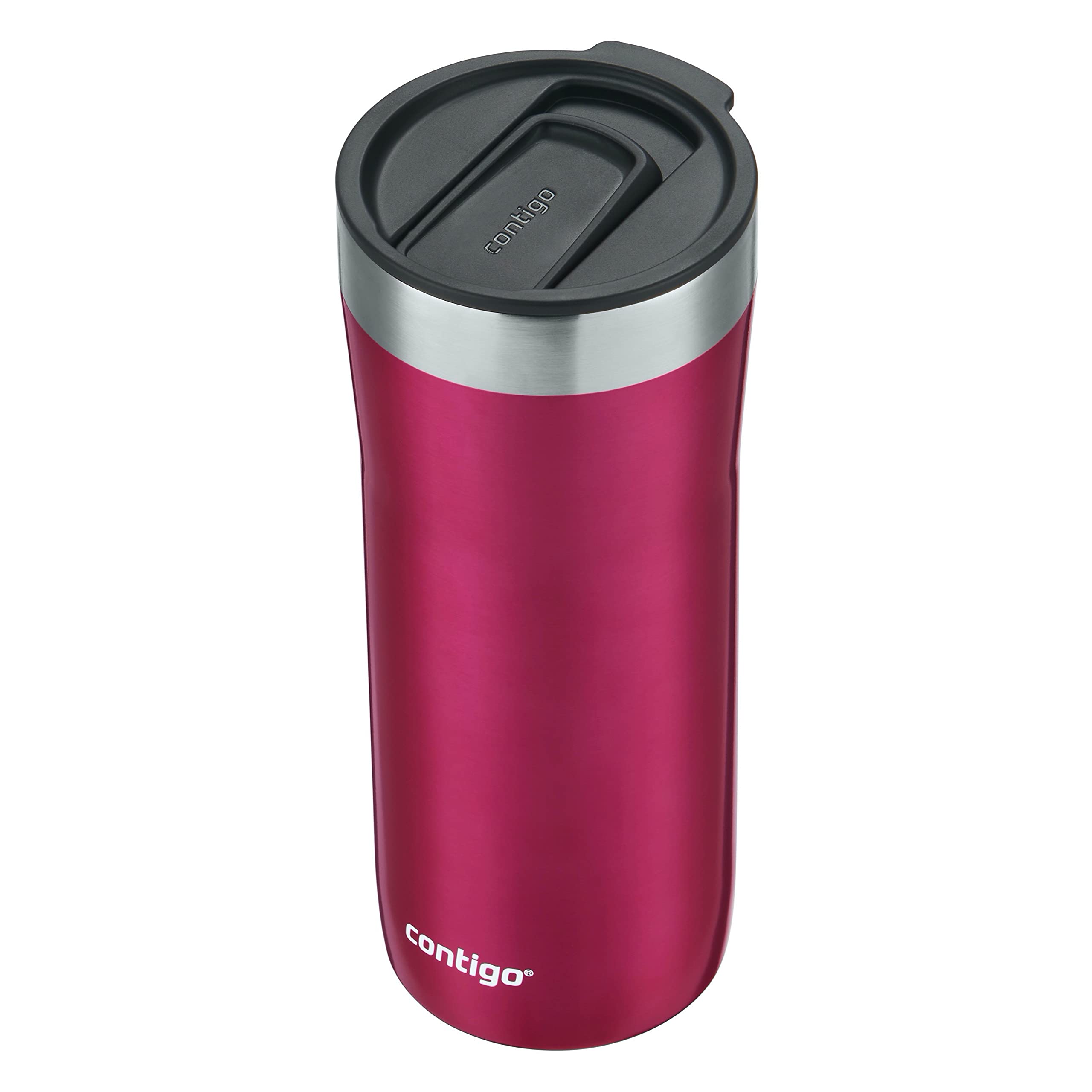 Contigo Streeterville Stainless Steel Tumbler With Straw, Dragon Fruit, 24Oz.