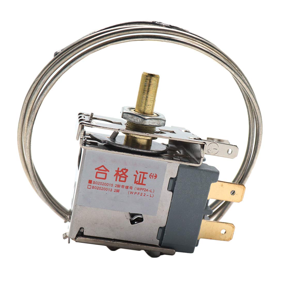 Luomorgo Refrigerator Temp Control Freezer Temperature Control Thermostat 2 Pin With Nut Wpf24-L