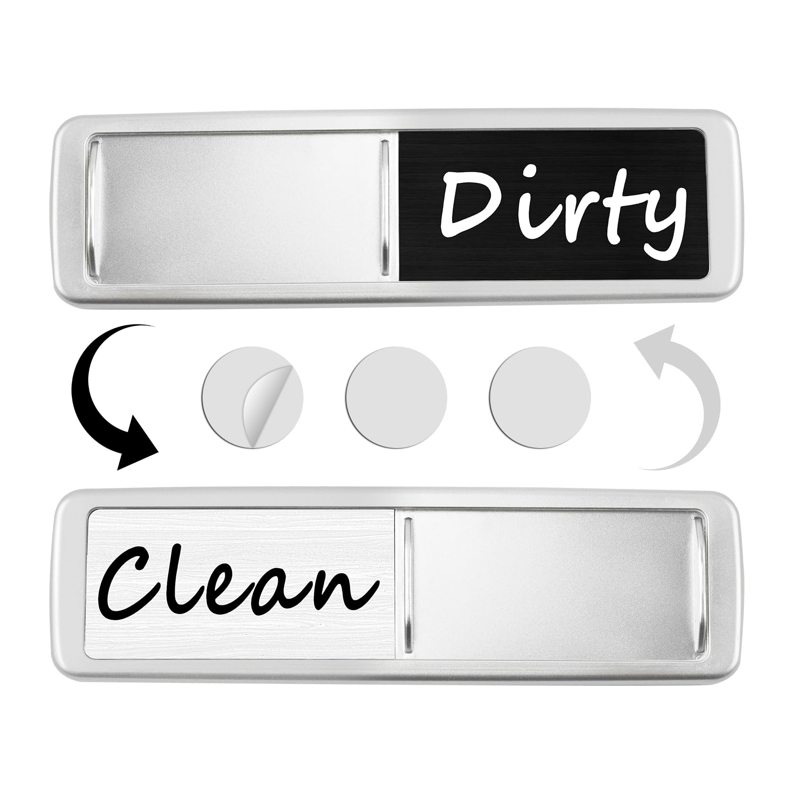 Utuichuo Dishwasher Magnet Clean Dirty Sign, Slide Strong Clean and Dirty Magnet Indicator for Dishwasher, Non-Scratch, Easy to 