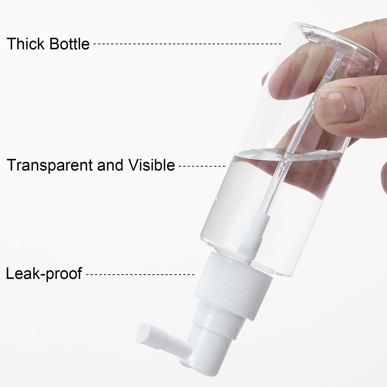 Yebeauty 2 Pack Refillable Travel Size Spray Bottle 2Oz/60Ml Plastic Empty Fine Mister Small Spray Bottles With Tight Cap Clear