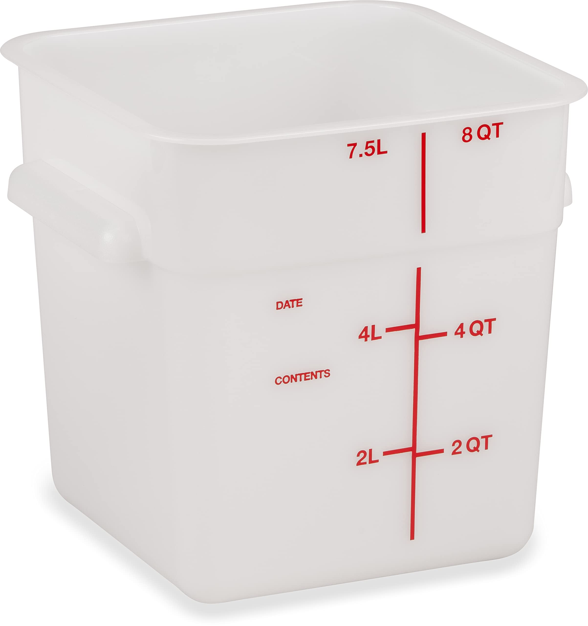 Carlisle Foodservice Products Squares Square Food Storage Container With Stackable Design For Catering, Buffets, Restaurants, Pl