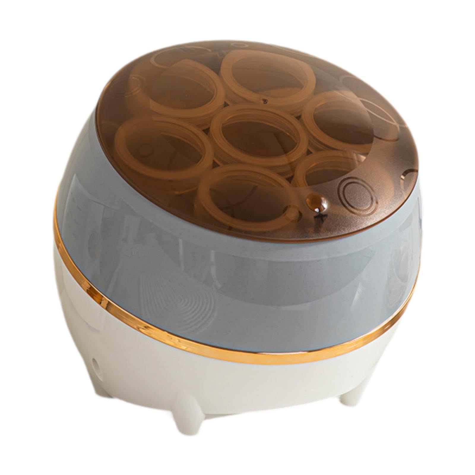 Myaddiction Rice Container Divided Storage Food Storage Container For Grain Cereal Flour White And Gray