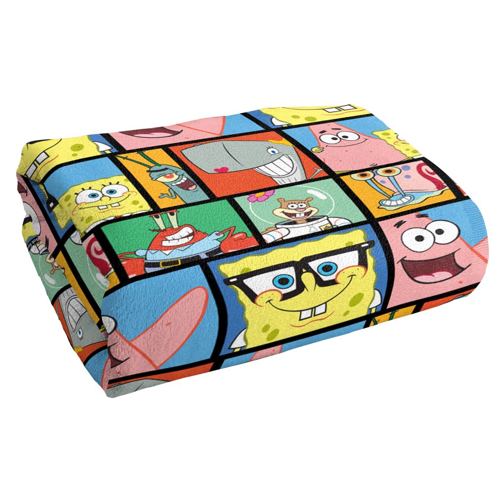 Logovision Spongebob Beach Towel, 30''X60'', Spongebob Tile Pattern Beach Towel