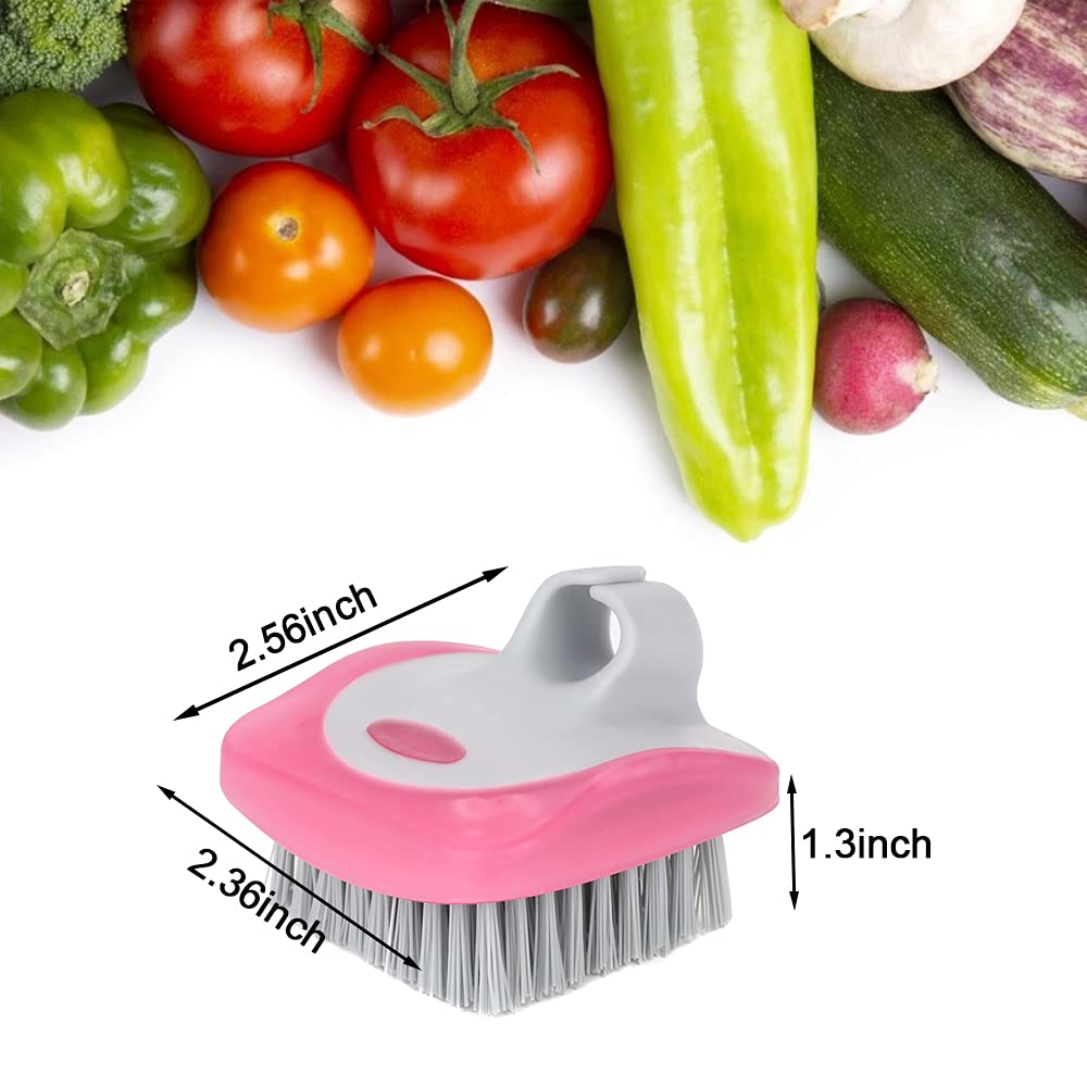 Vegetable Brush Scrubber For Food, 3Pcs Fruit Brushes Veggie Scrubber Flexible Bristles Scrubber Cleaning Tool Kitchen Brush For