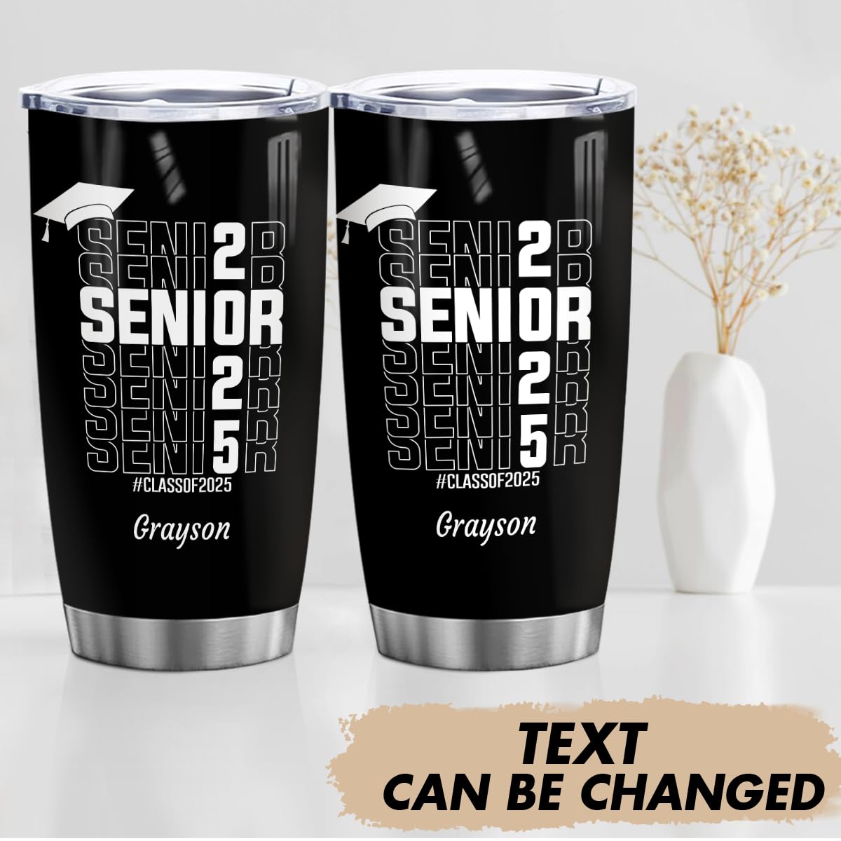 Wowcugi Graduation Tumbler Senior Class Of 2024 Personalized Graduation Gifts For College High School Students Daughter Son Best