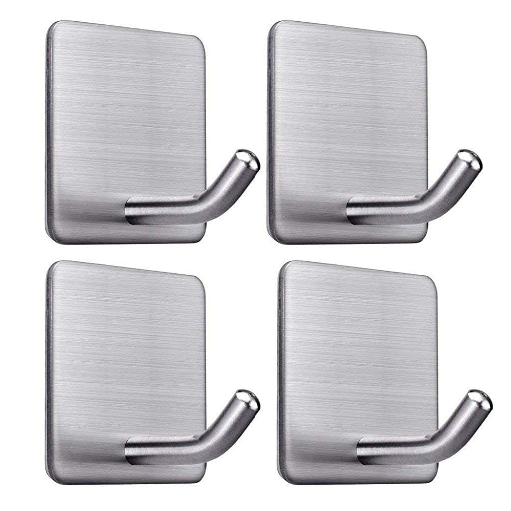 Golden Bird Heavy Duty Adhesive Hooks Towel Hook Stick On Hooks Wall Hangers Waterproof Stainless Steel Sticky Hook For Hanging 